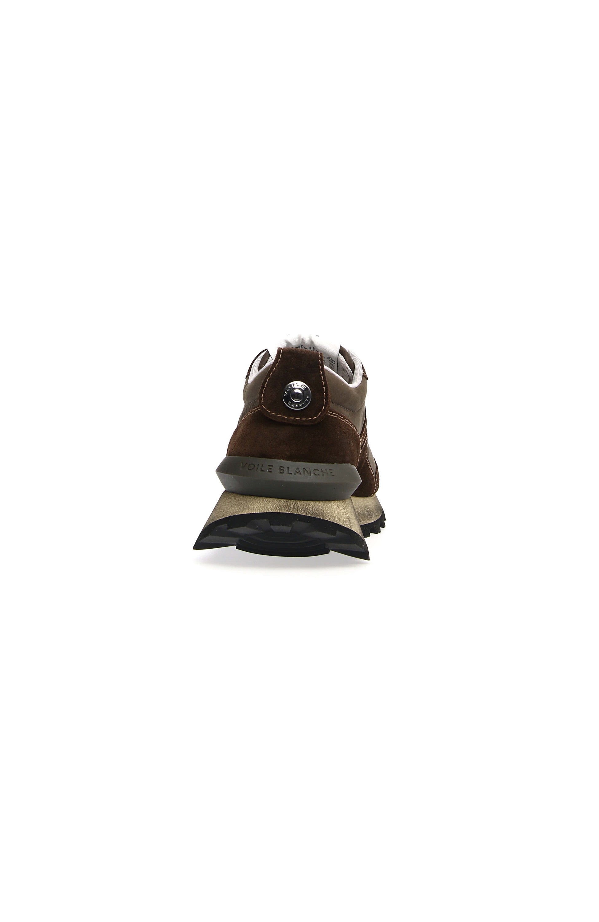 Voile blanche Brown Lace-up suede sneakers qwark image 6