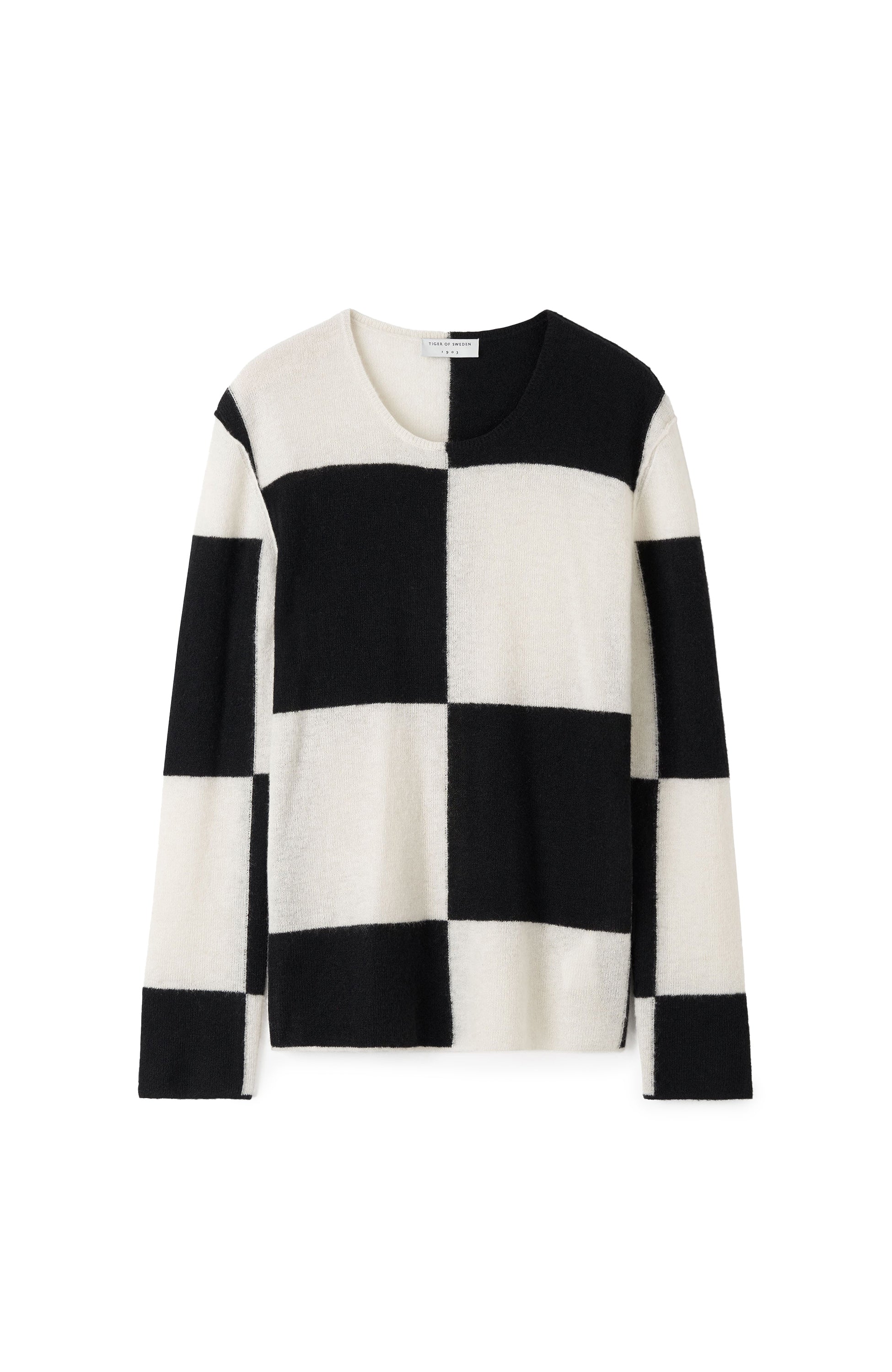 Tiger of sweden Black Checked alpaca-knit pullover reinel image 6
