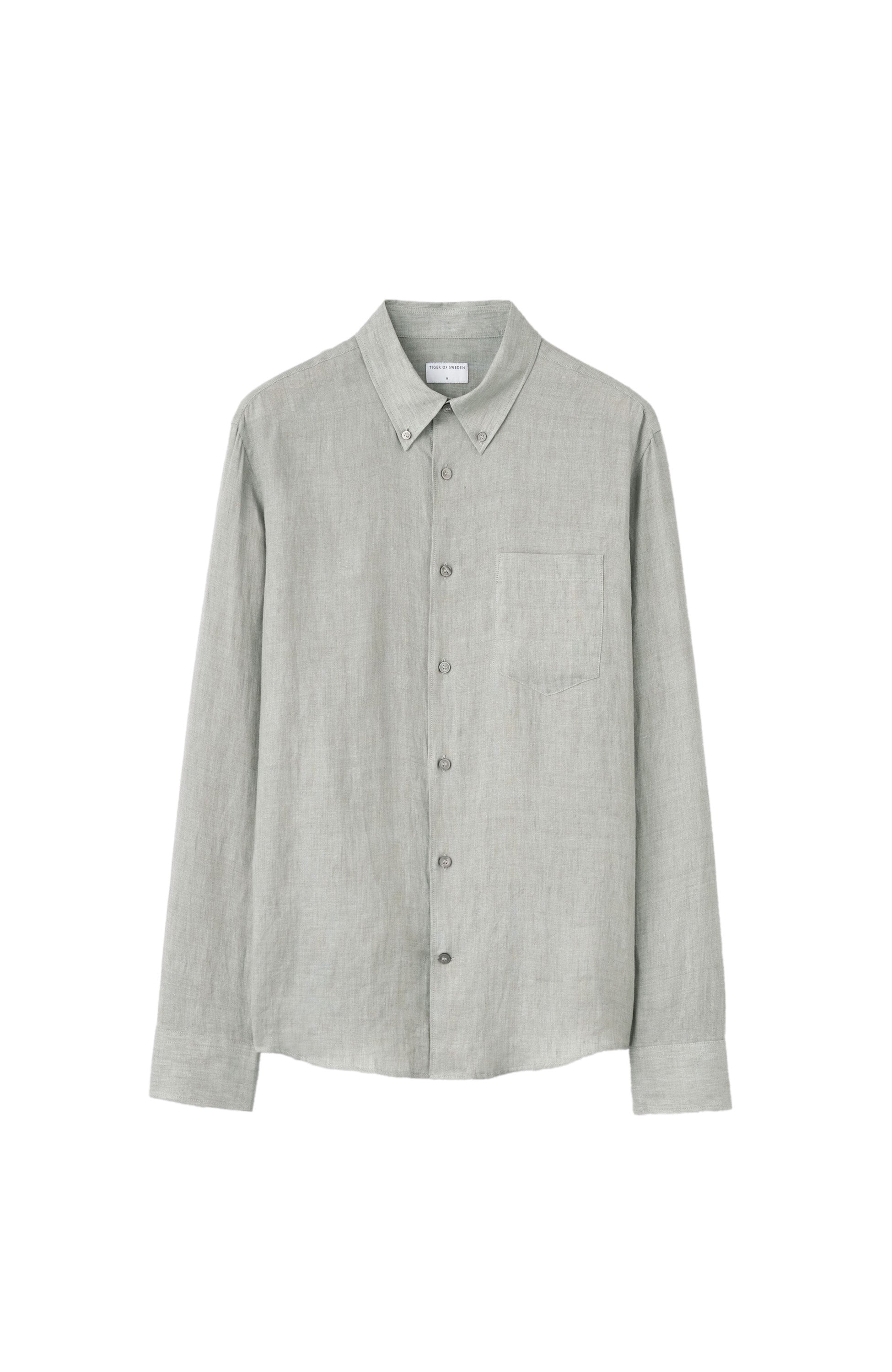 Tiger of sweden Green Relaxed-fit linen shirt sankt image 8