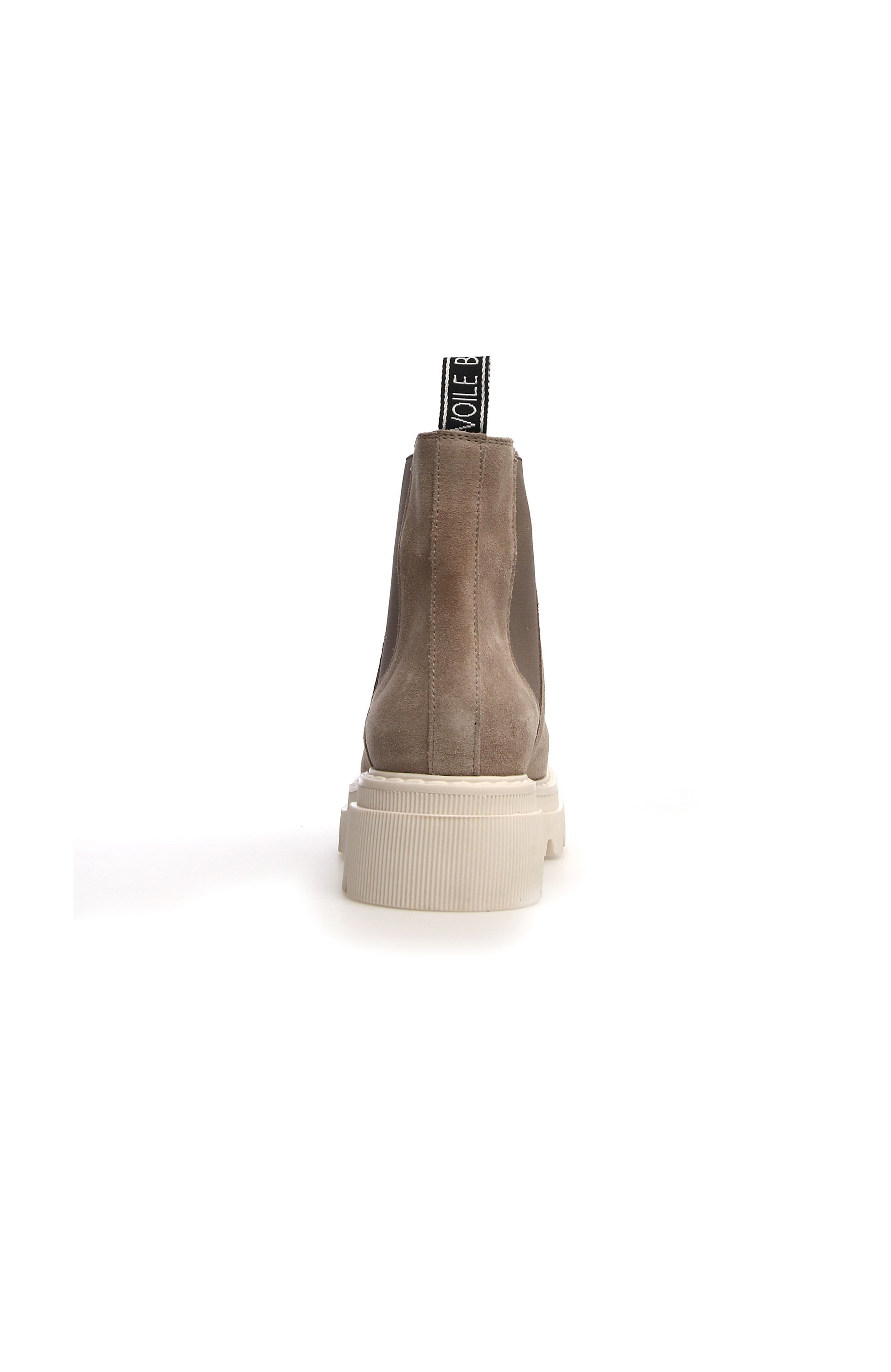 Voile blanche Neutral Suede ankle boots tweed image 6