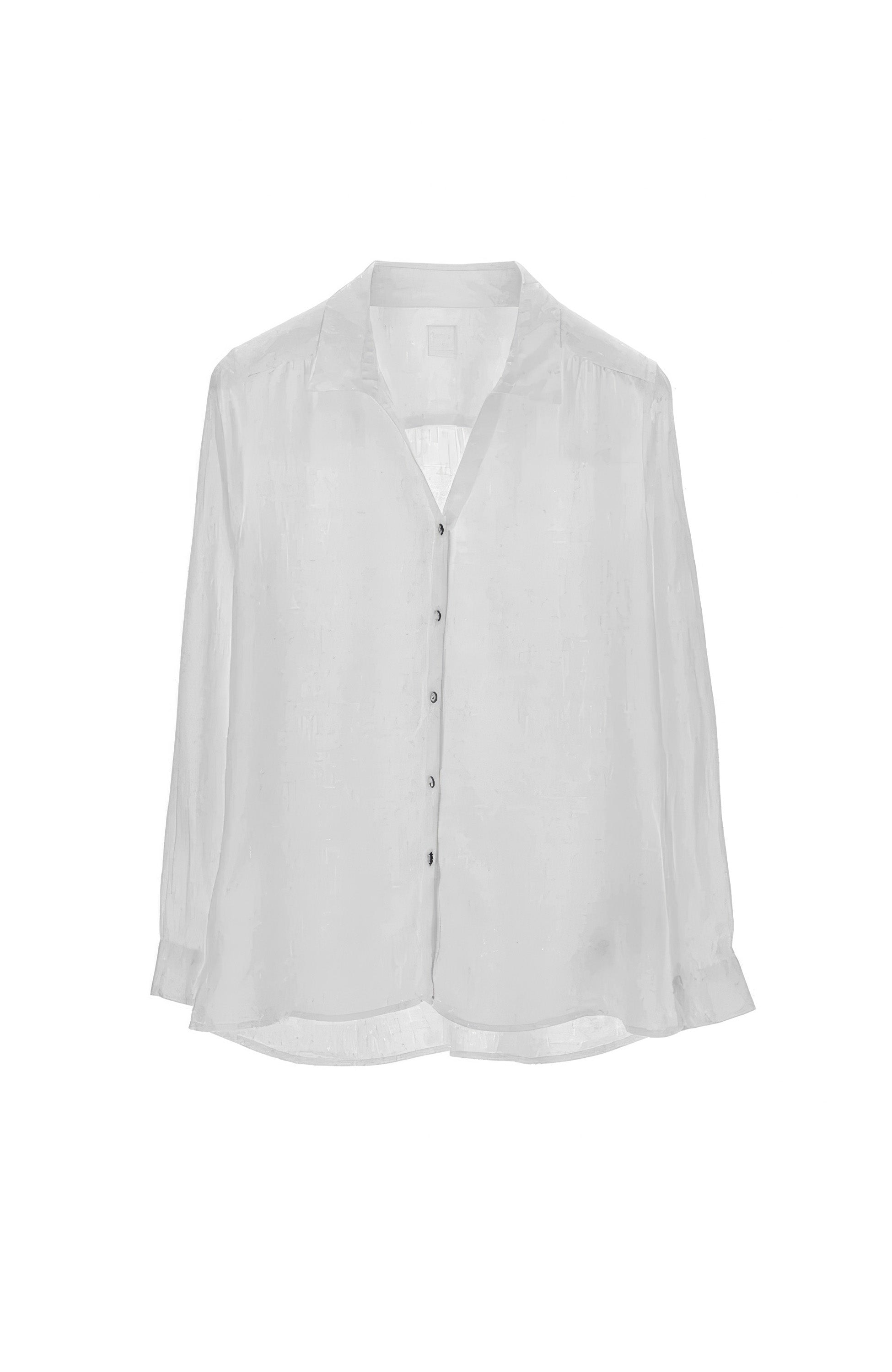 120% lino White Long sleeve linen shirt image 6