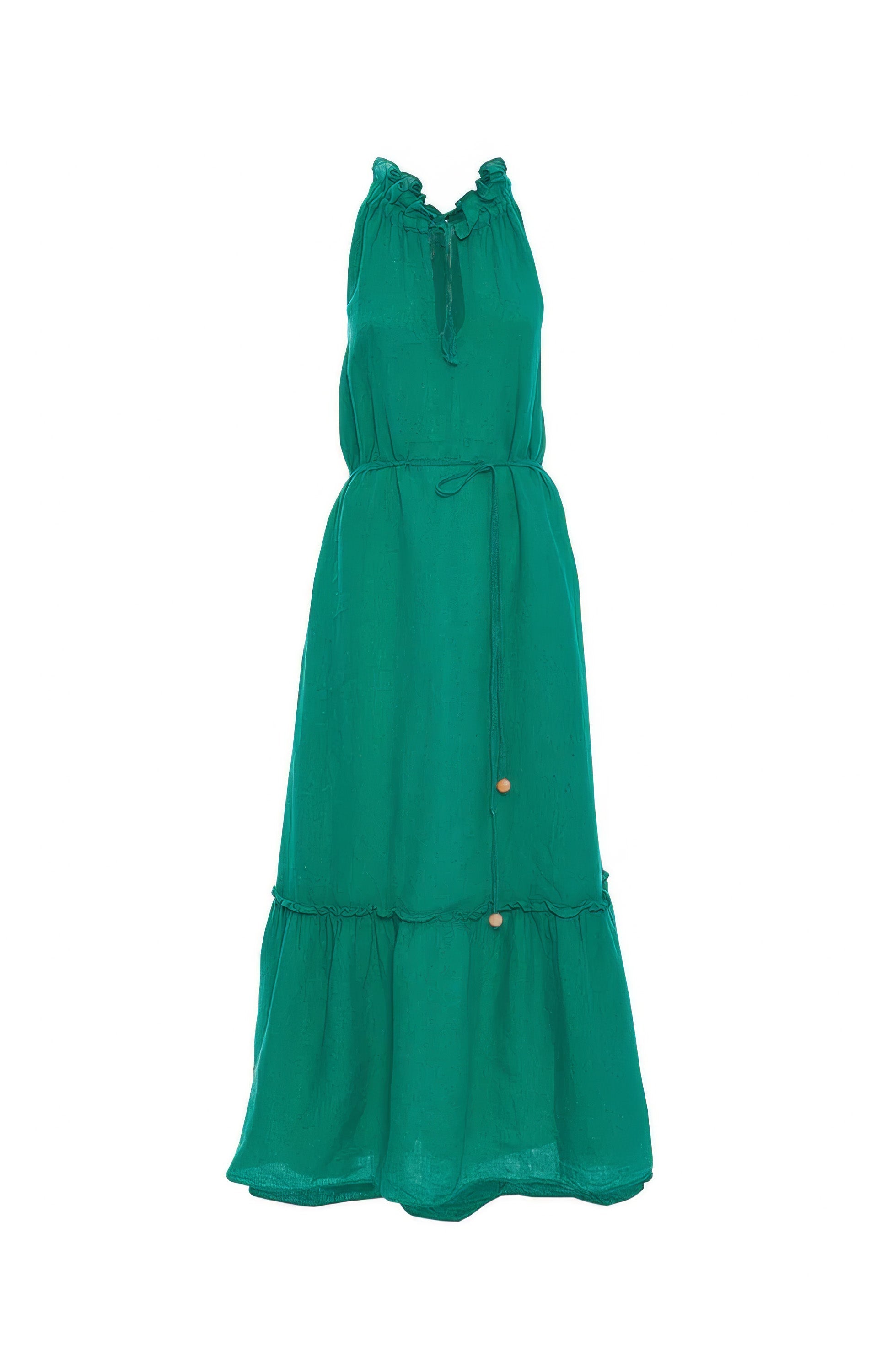 120% lino Green Linane maksikleit põllkaelusega image 7