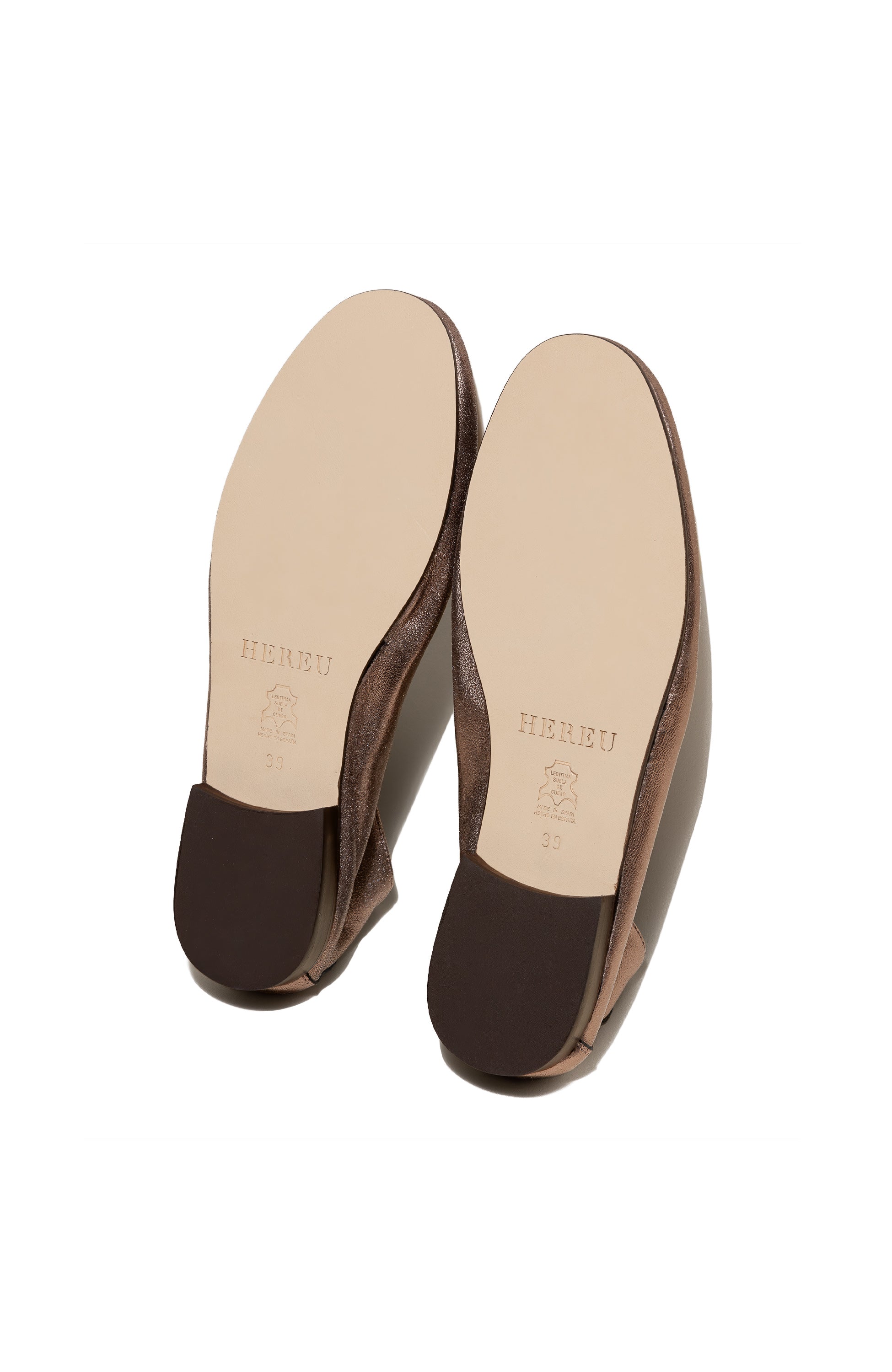 Hereu Beige Metallic-effect loafers juliol image 5