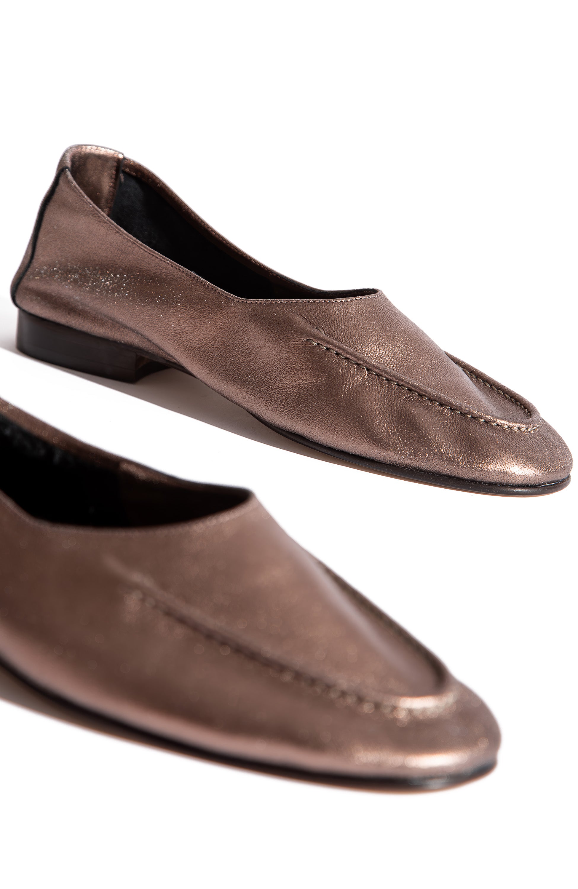 Hereu Beige Metallic-effect loafers juliol image 4
