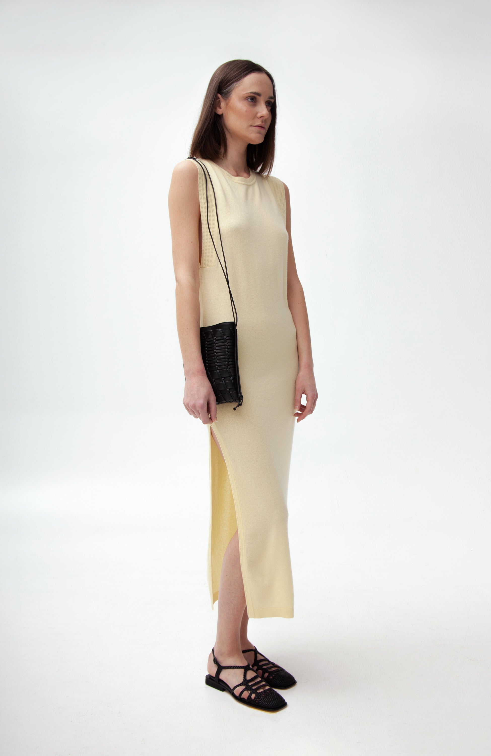 Lisa yang Yellow Side-slit maxi dress susanna image 3