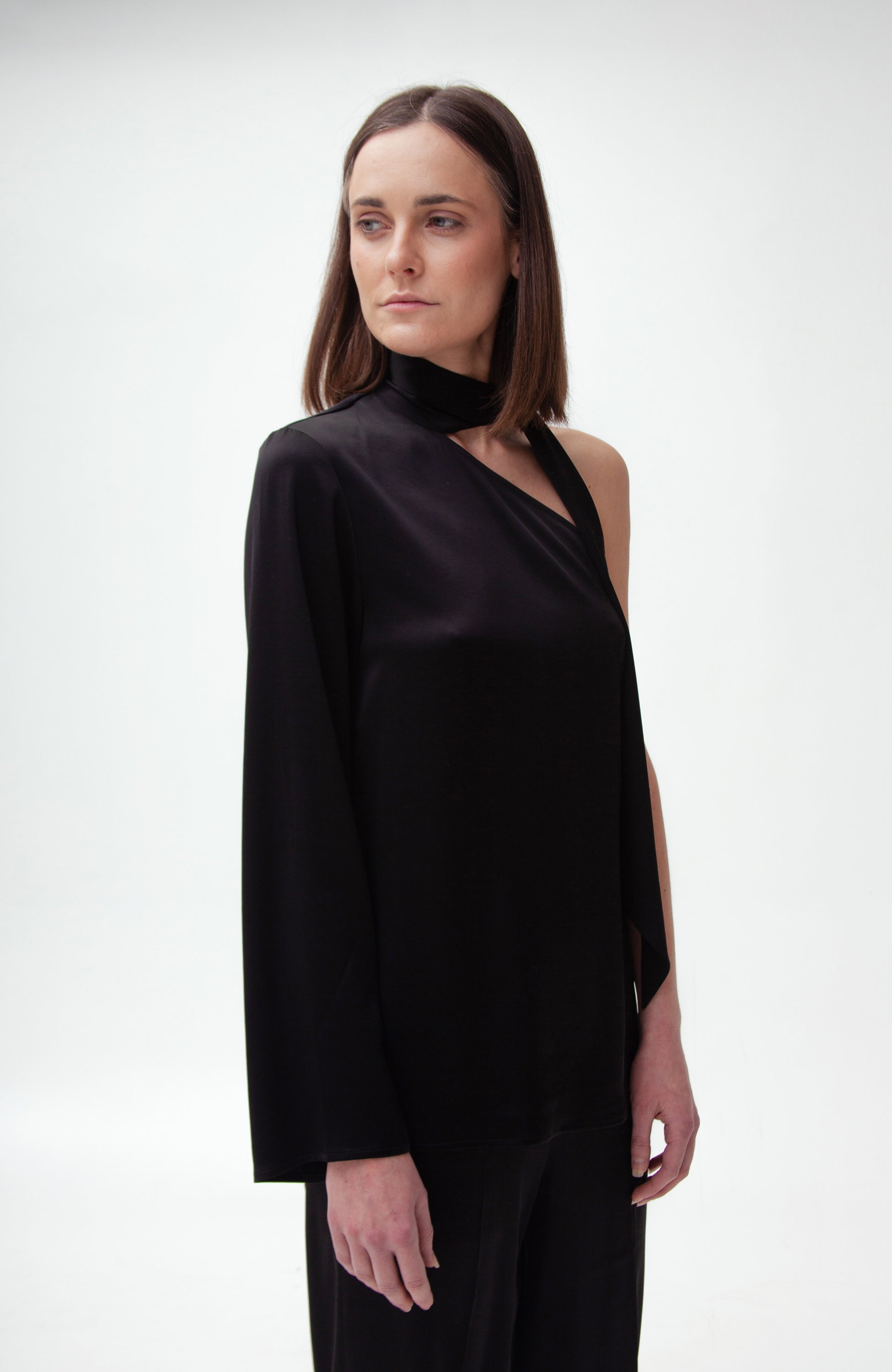 Tiger of sweden Black One-shoulder blouse lucil image 3