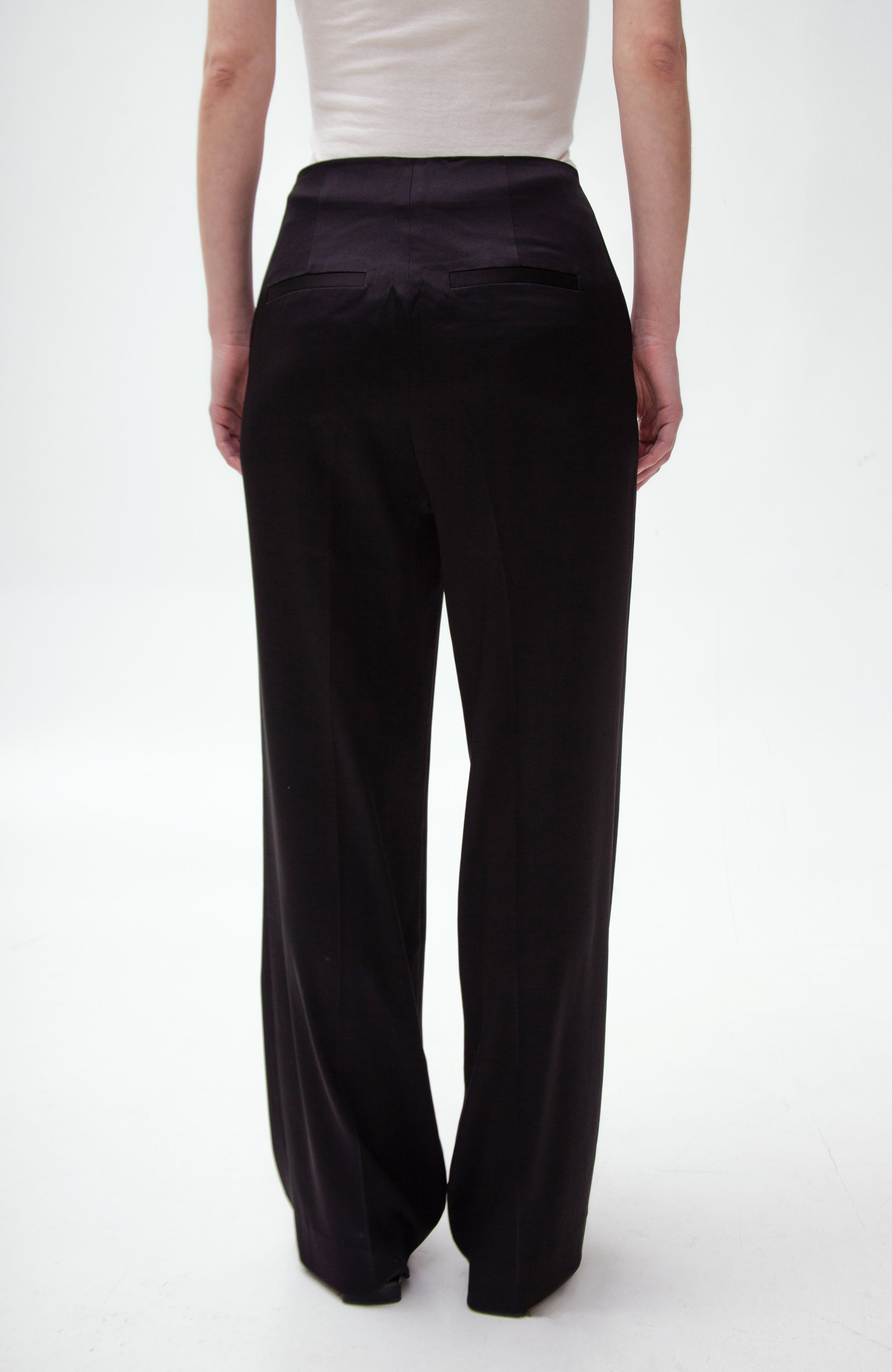 Tiger of sweden Black Straight-leg satin trousers eedit image 5