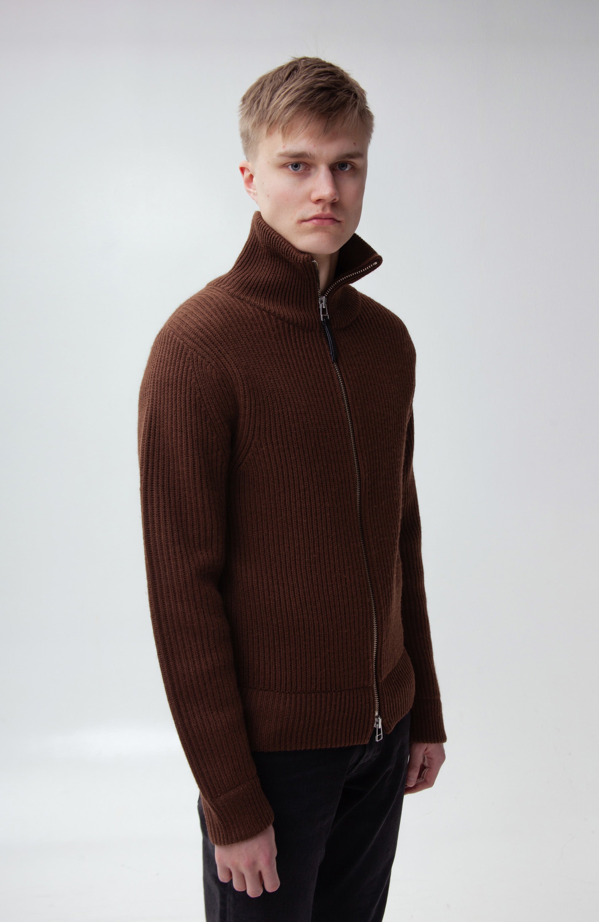 Tiger of sweden Brown Chunky knitted cardigan nyman image 3