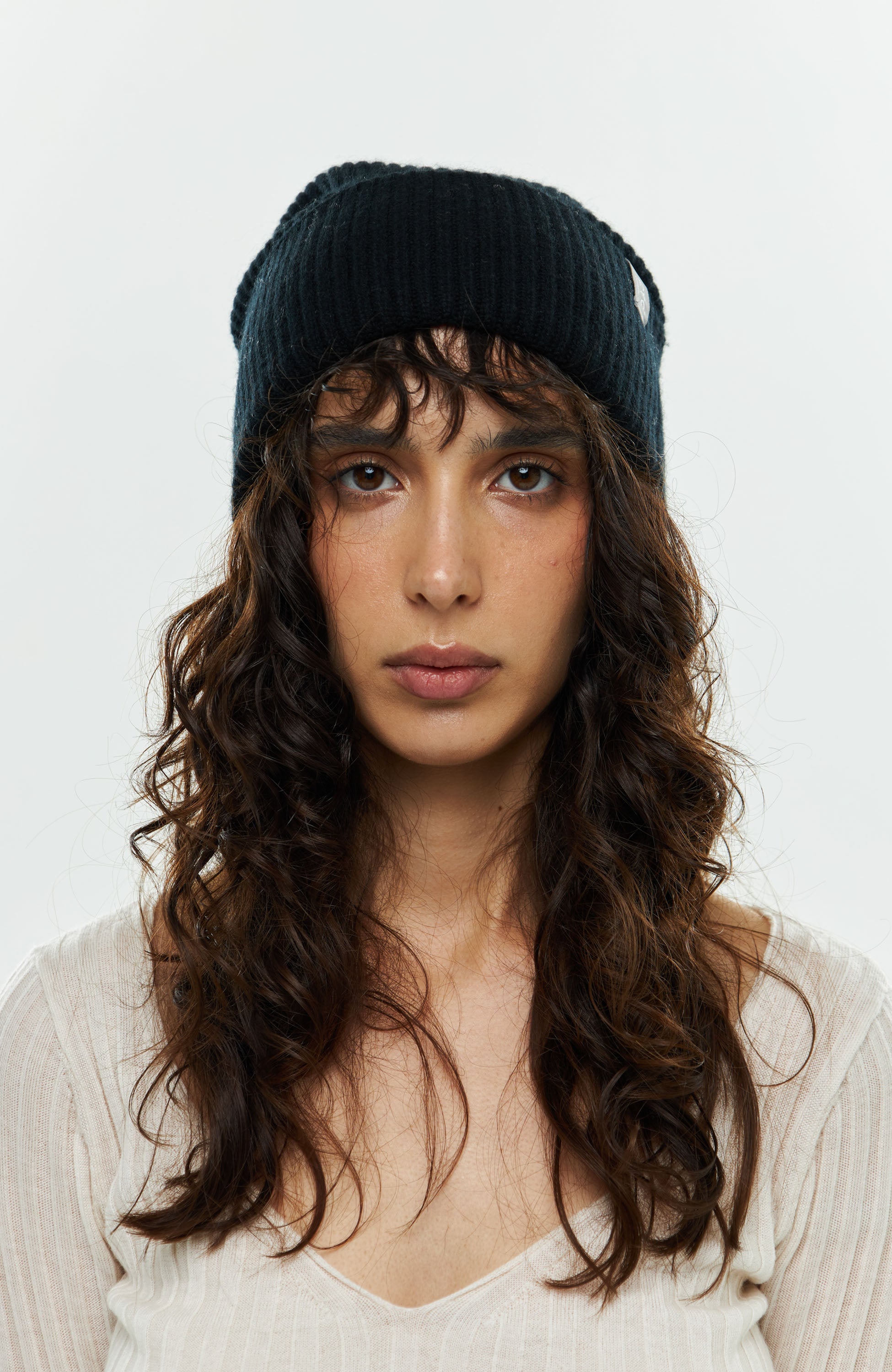 Ftc cashmere Black Kootud beanie-müts image 1