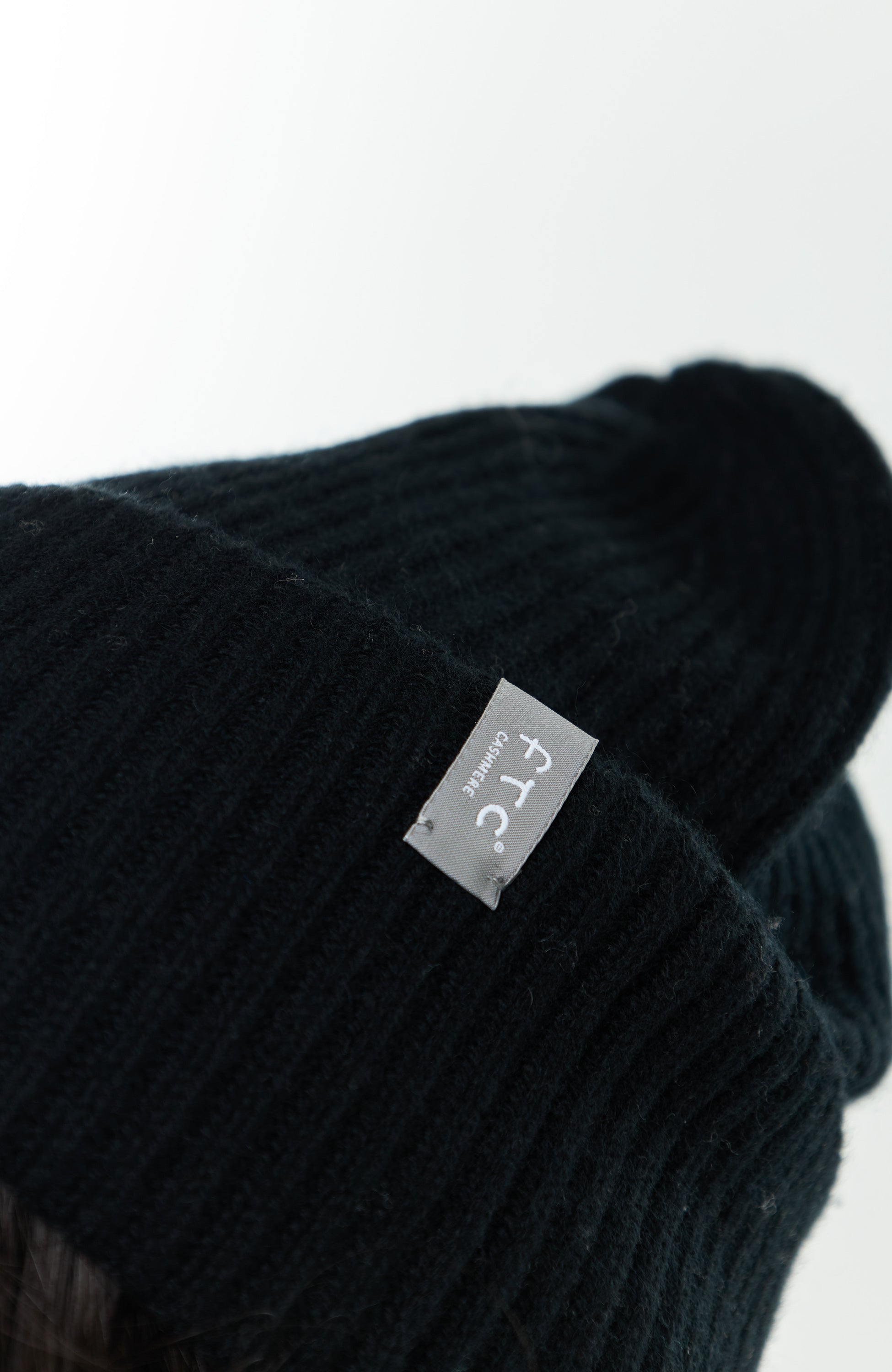 Ftc cashmere Black Kootud beanie-müts image 3