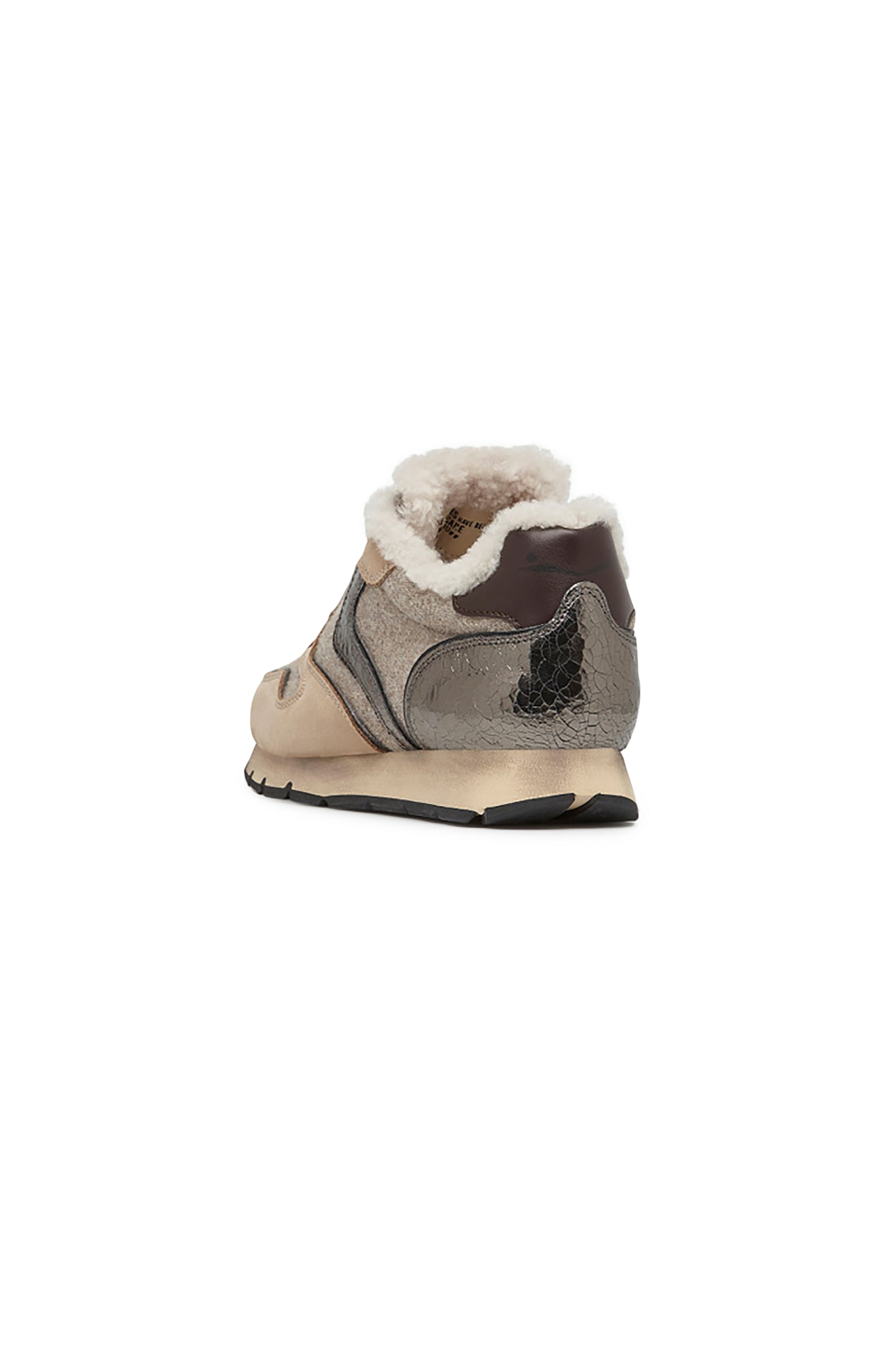 Voile blanche Beige Fur-lining wool sneakers julia image 4