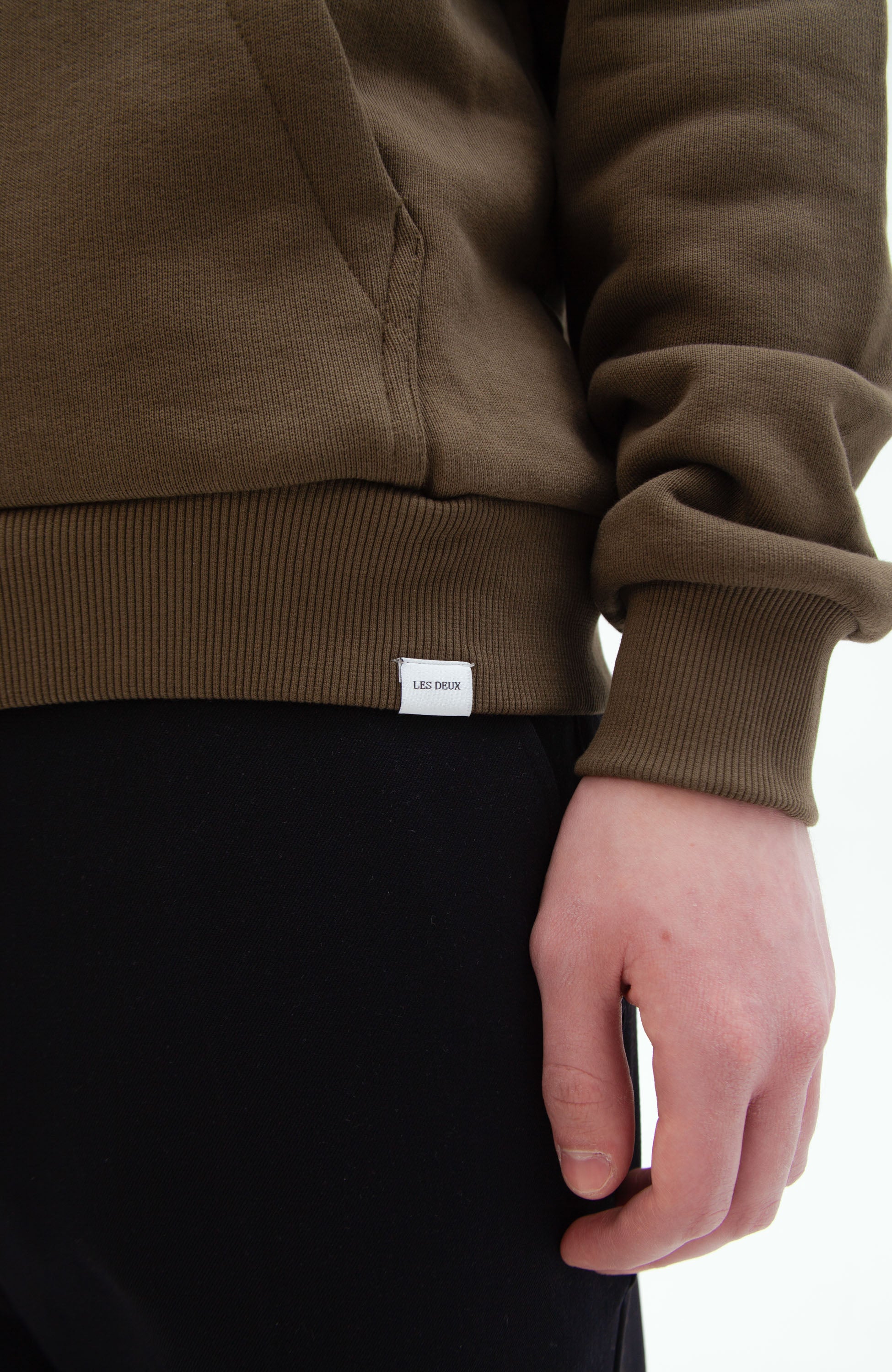 Les deux Green Zipped hoodie globe image 6