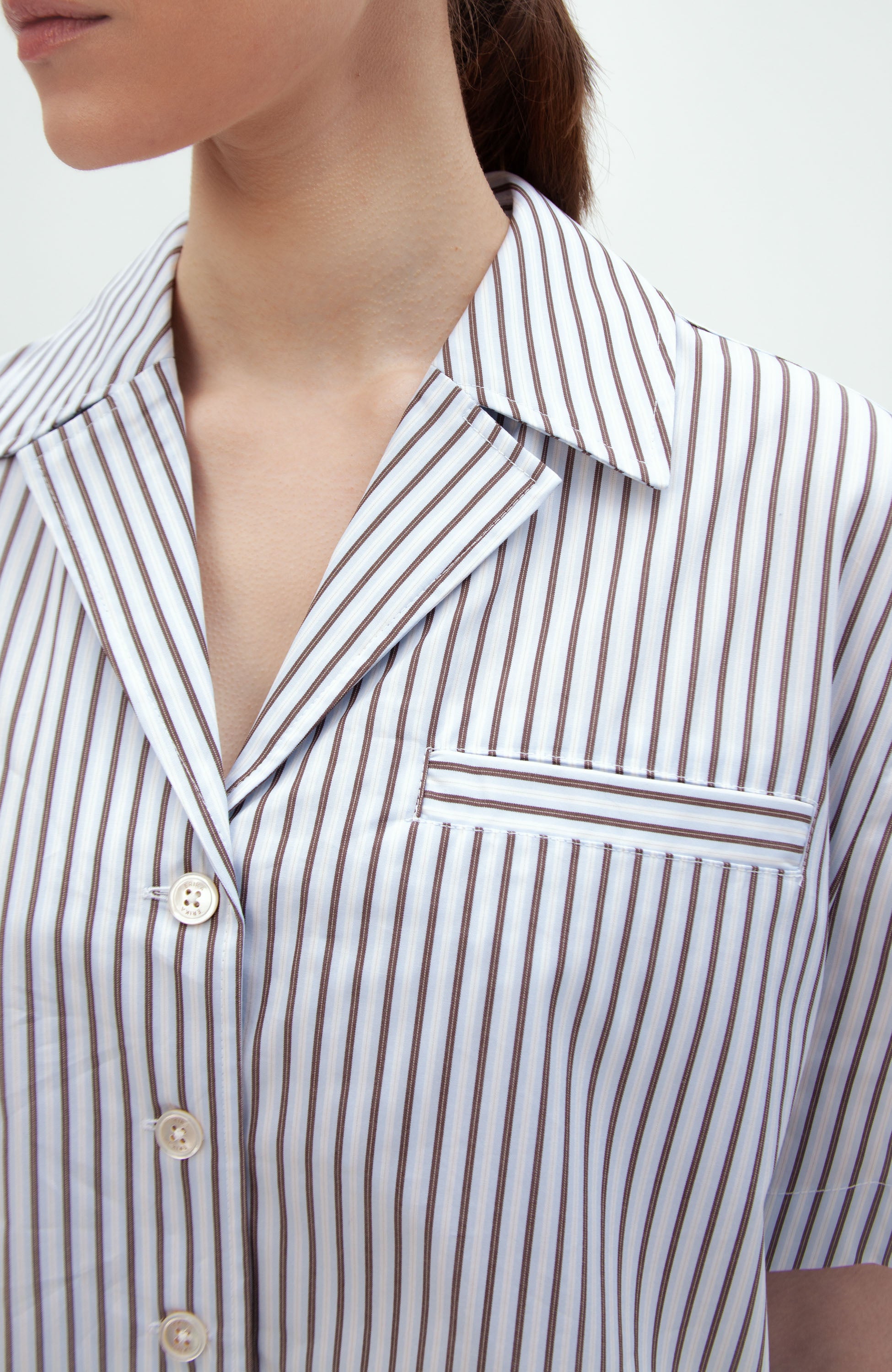 Erika cavallini White Striped crop top image 6