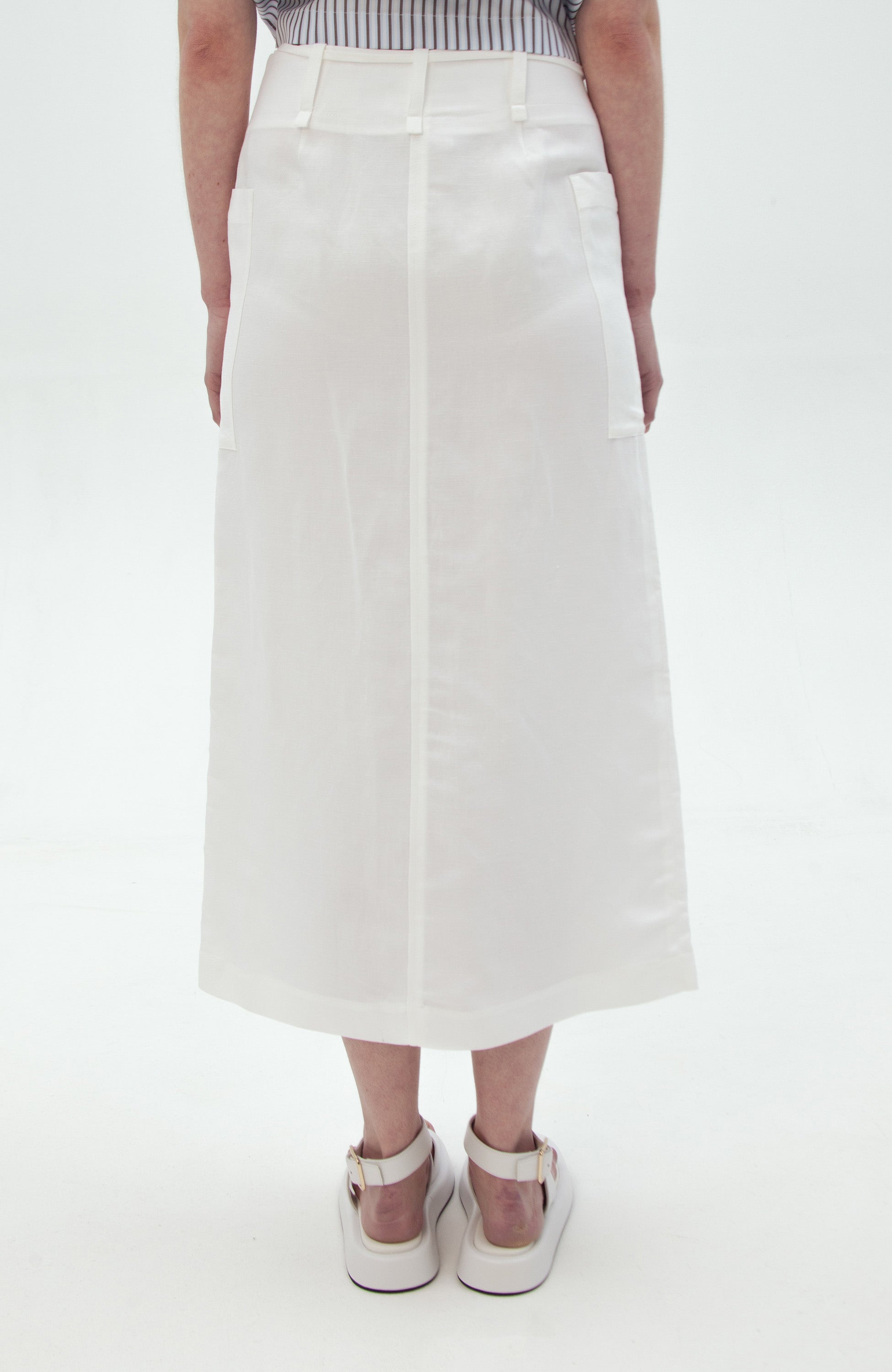 Erika cavallini White Lniana spódnica image 5
