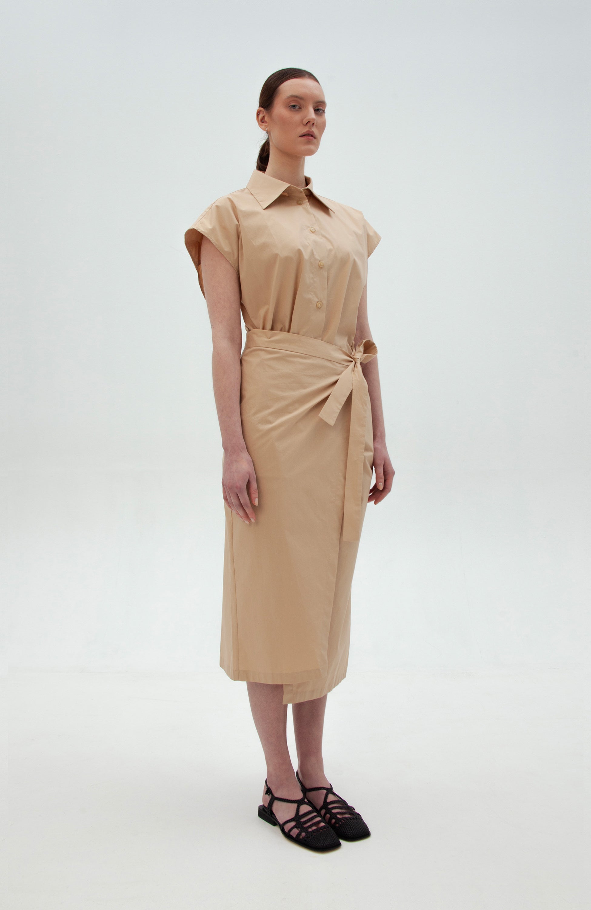 Erika cavallini Neutral Sukienka midi image 3