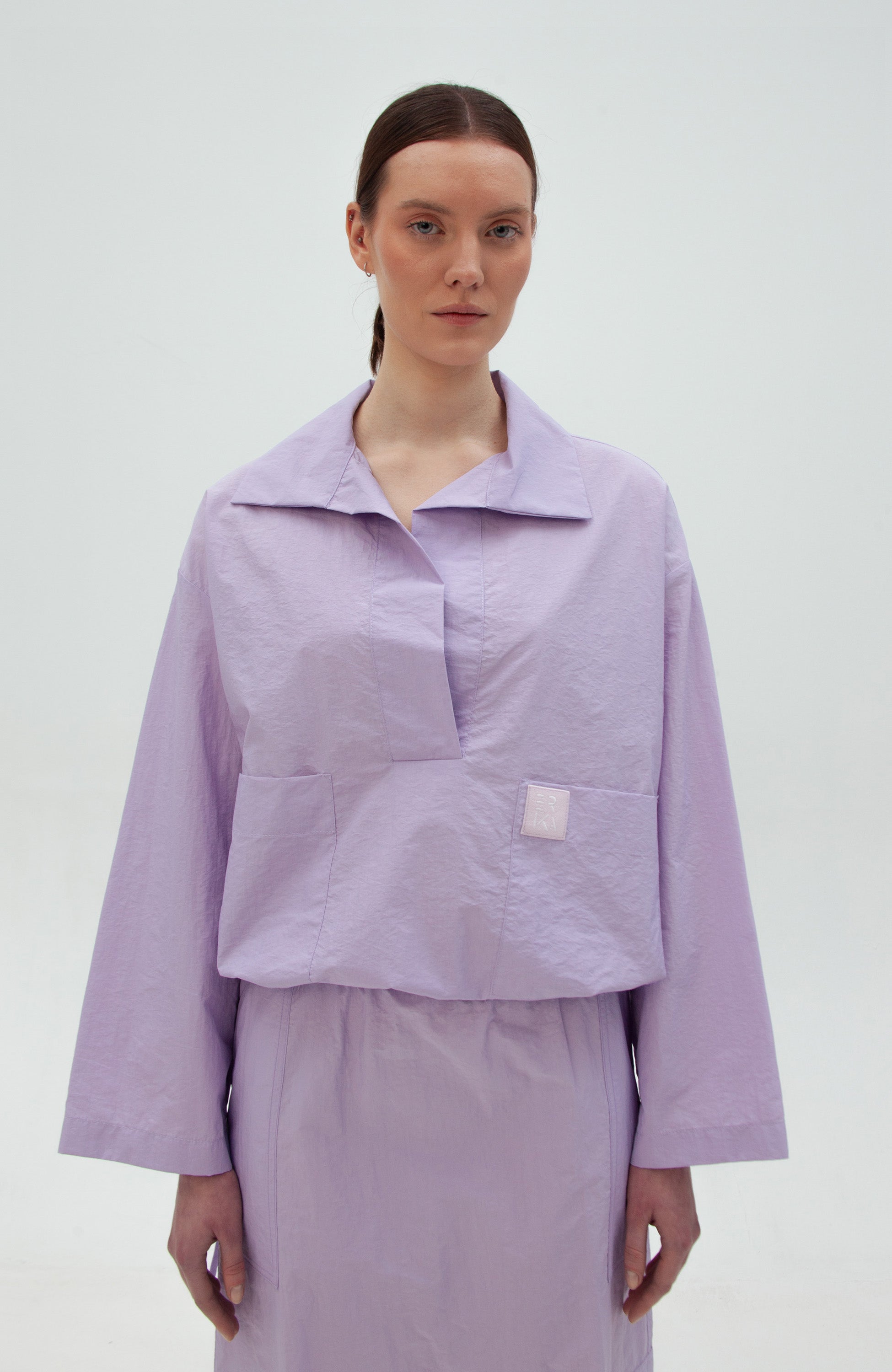 Erika cavallini Purple Drawstring poloneck top image 3