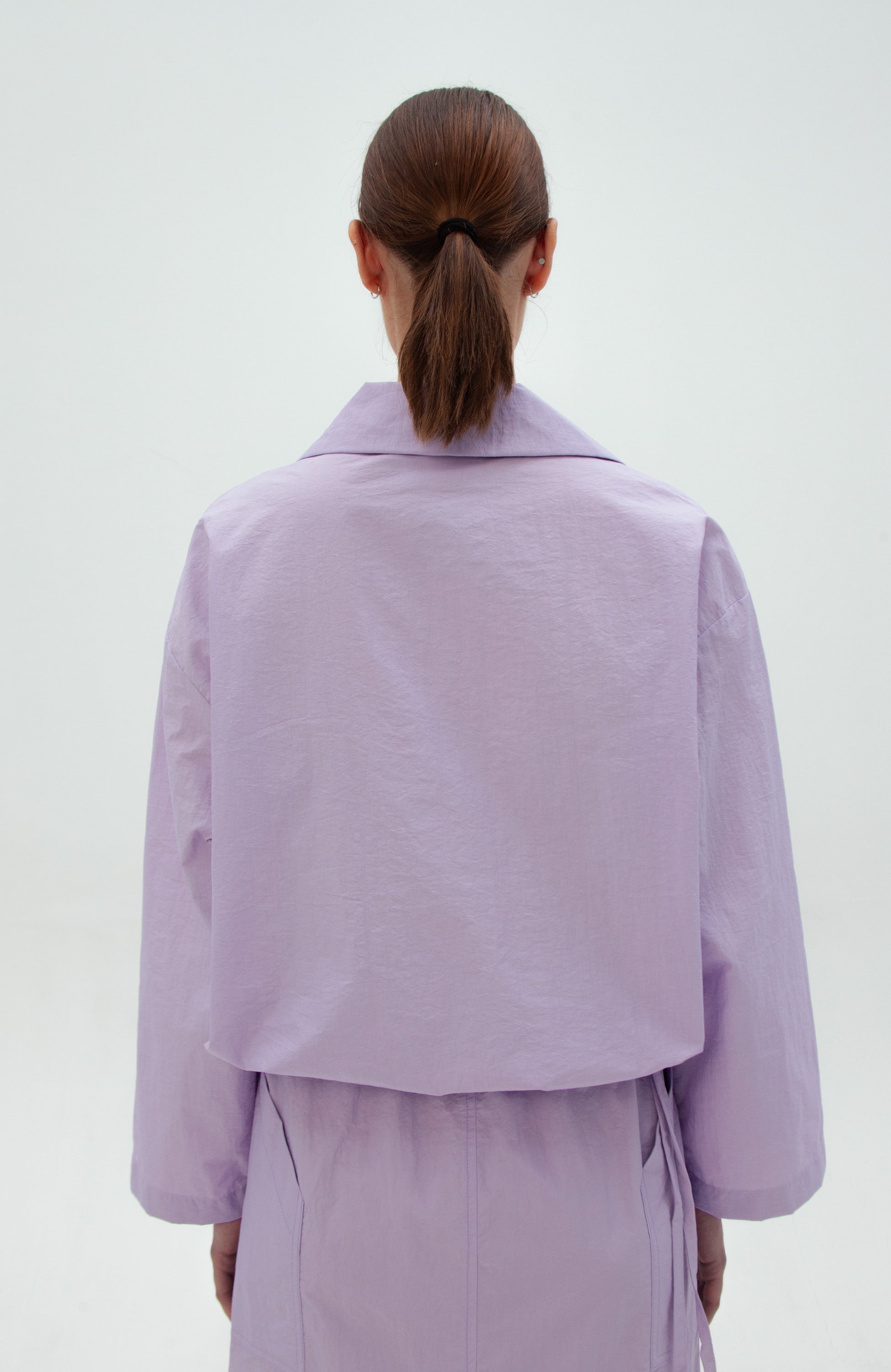 Erika cavallini Purple Drawstring poloneck top image 5