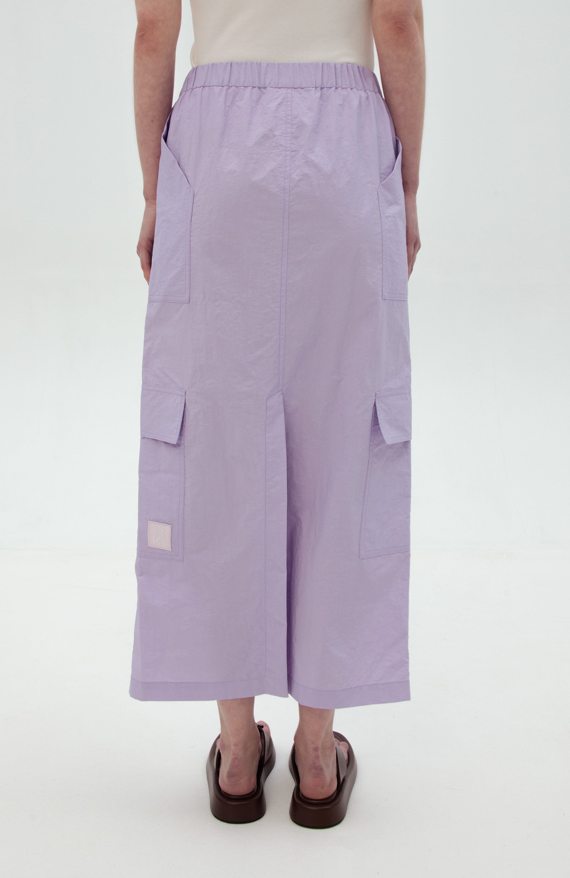 Erika cavallini Purple Cargo-pocket midi skirt image 5