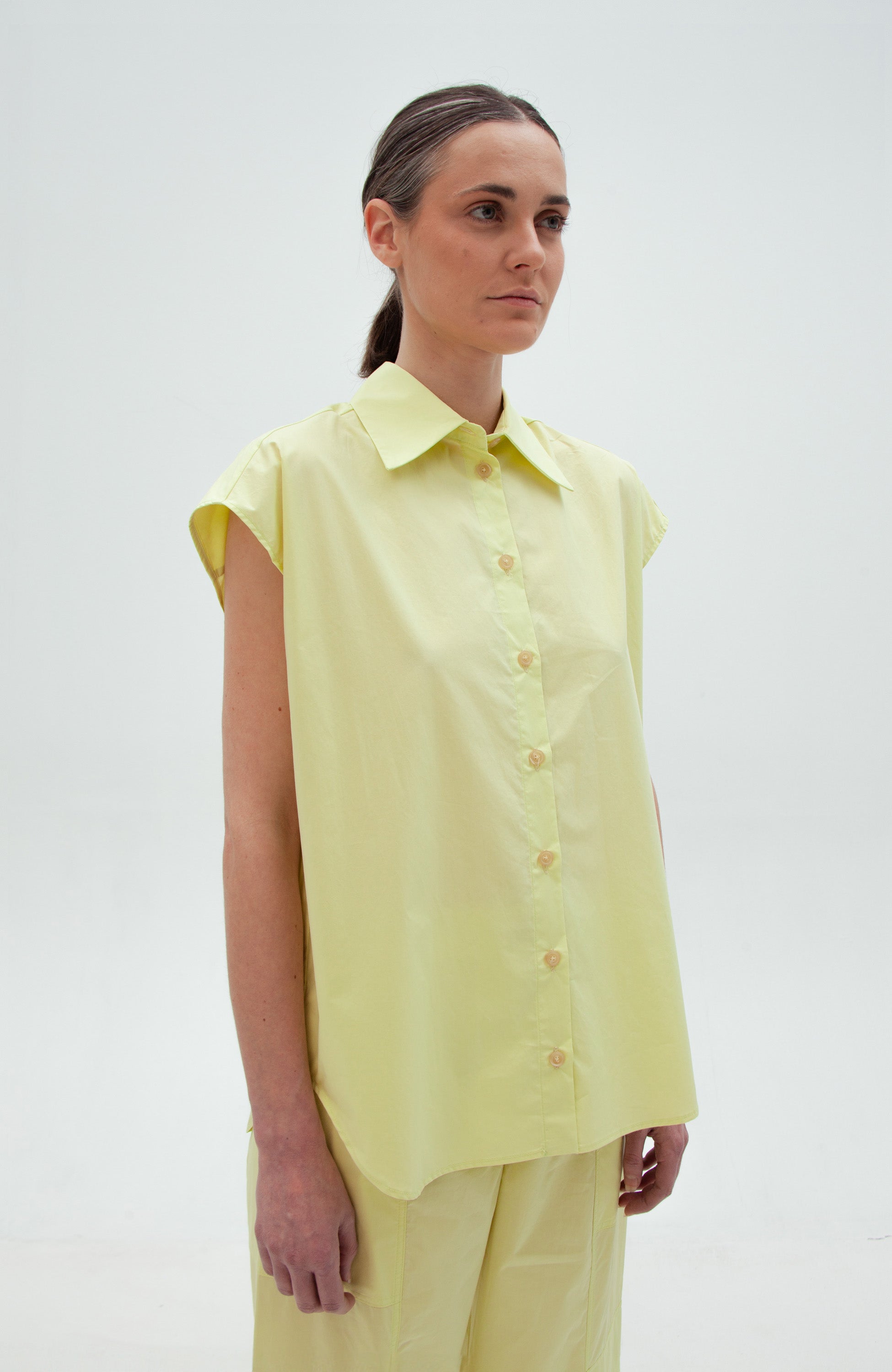 Erika cavallini Yellow Koszula z popeliny image 3