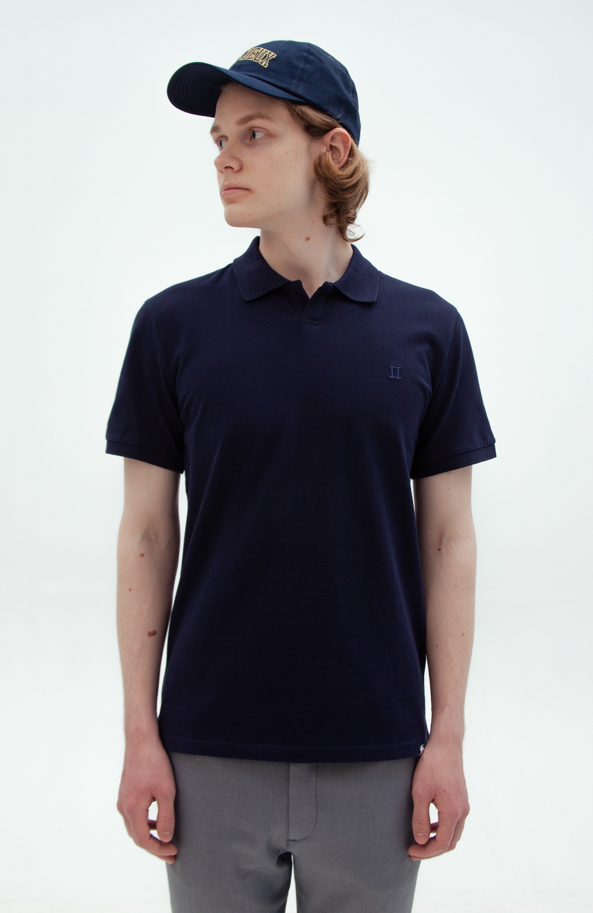 Les deux Navy Piqué polo shirt image 3