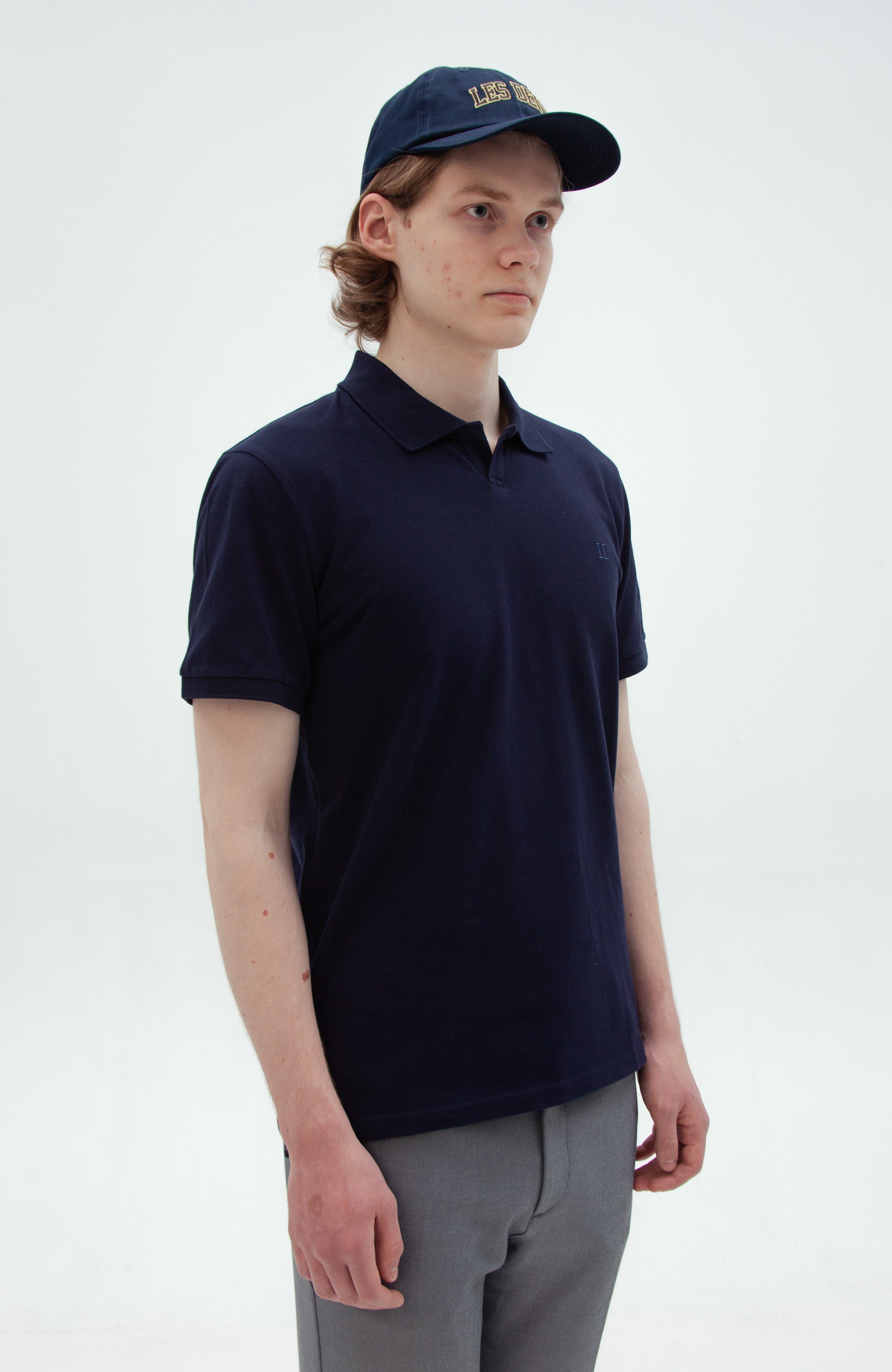 Les deux Navy Piqué polo shirt image 4