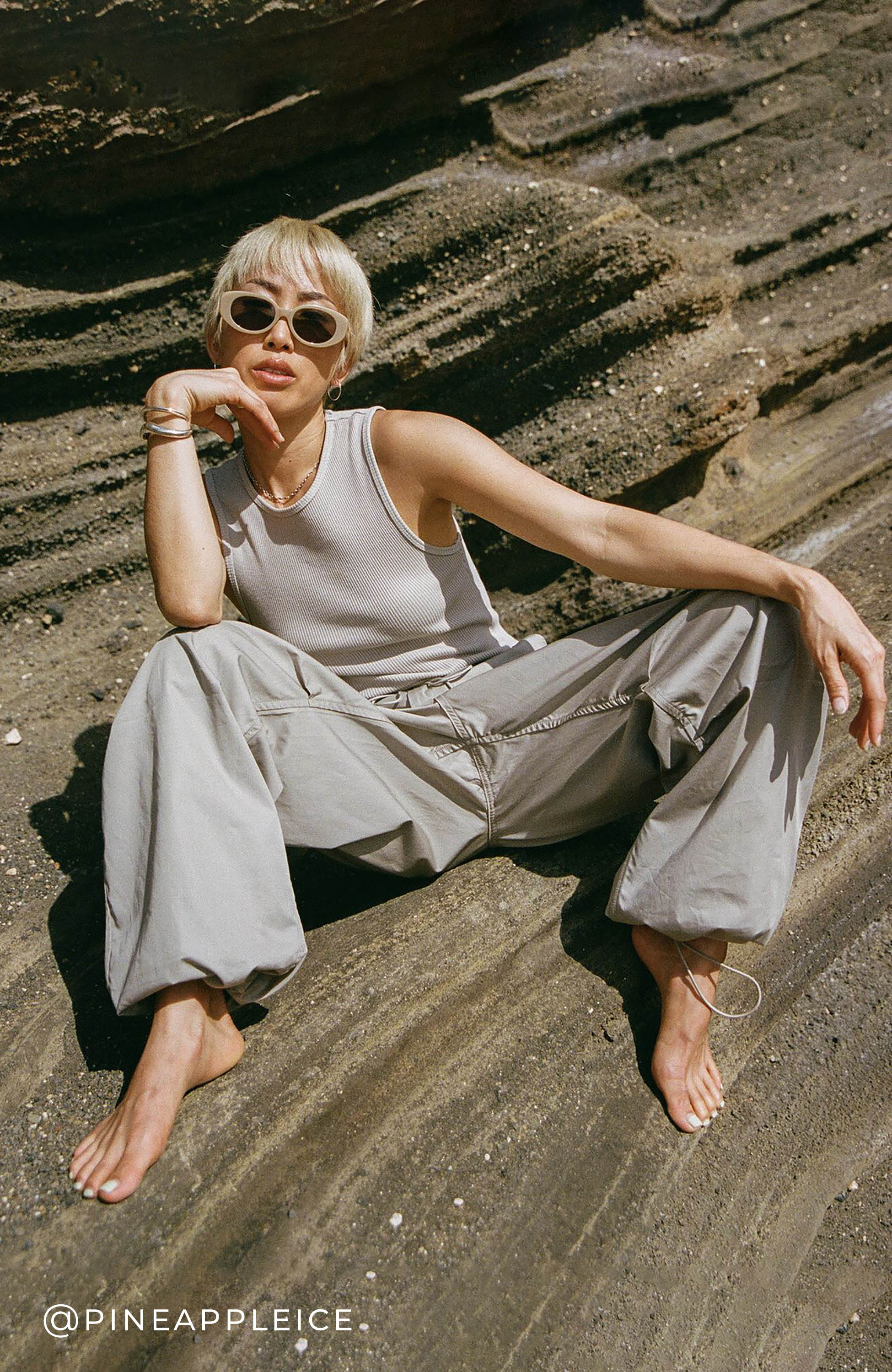 Agolde Neutral Cargo cotton trousers ginerva image 11