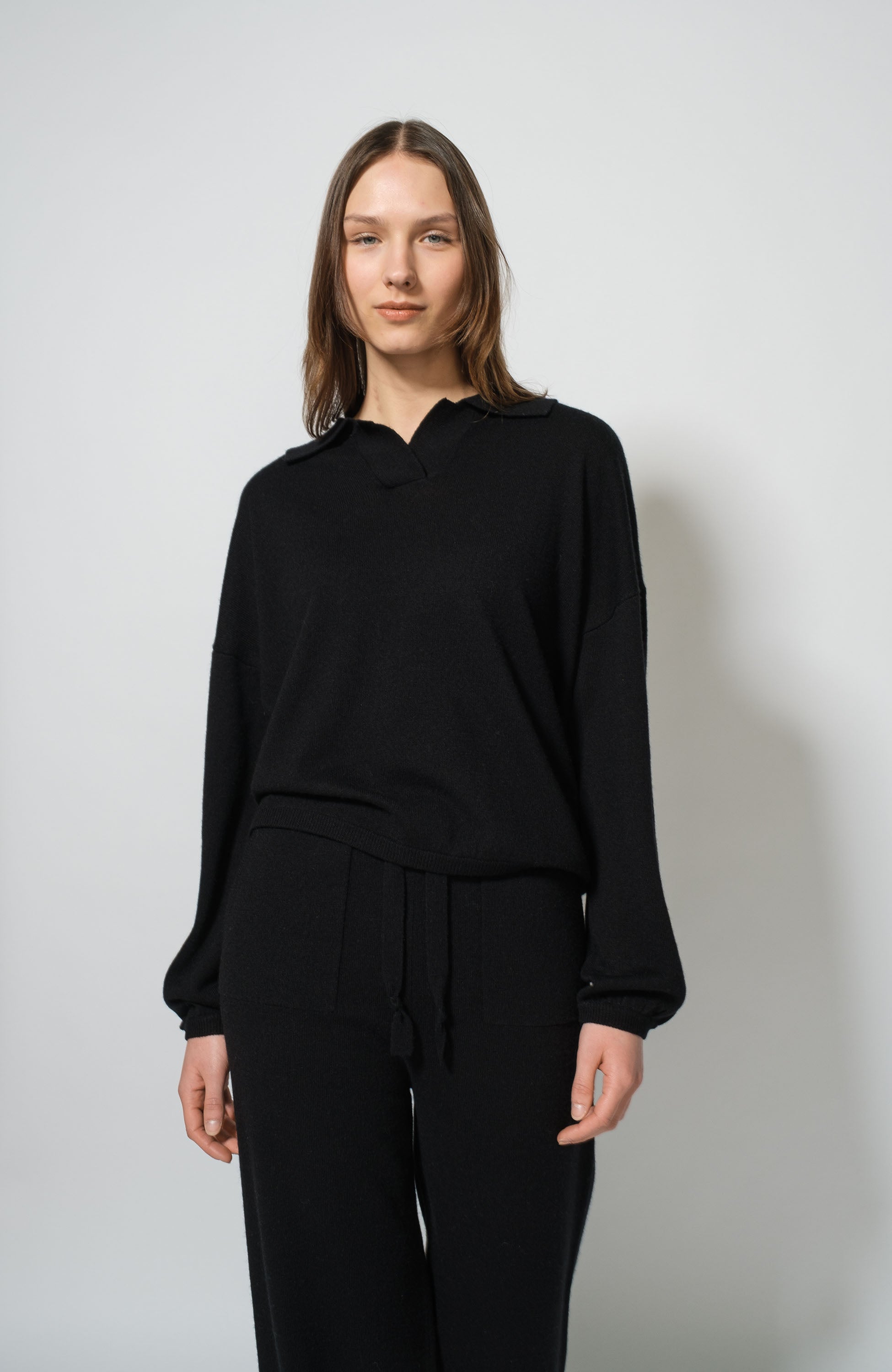 Poloneck cashmere sweater