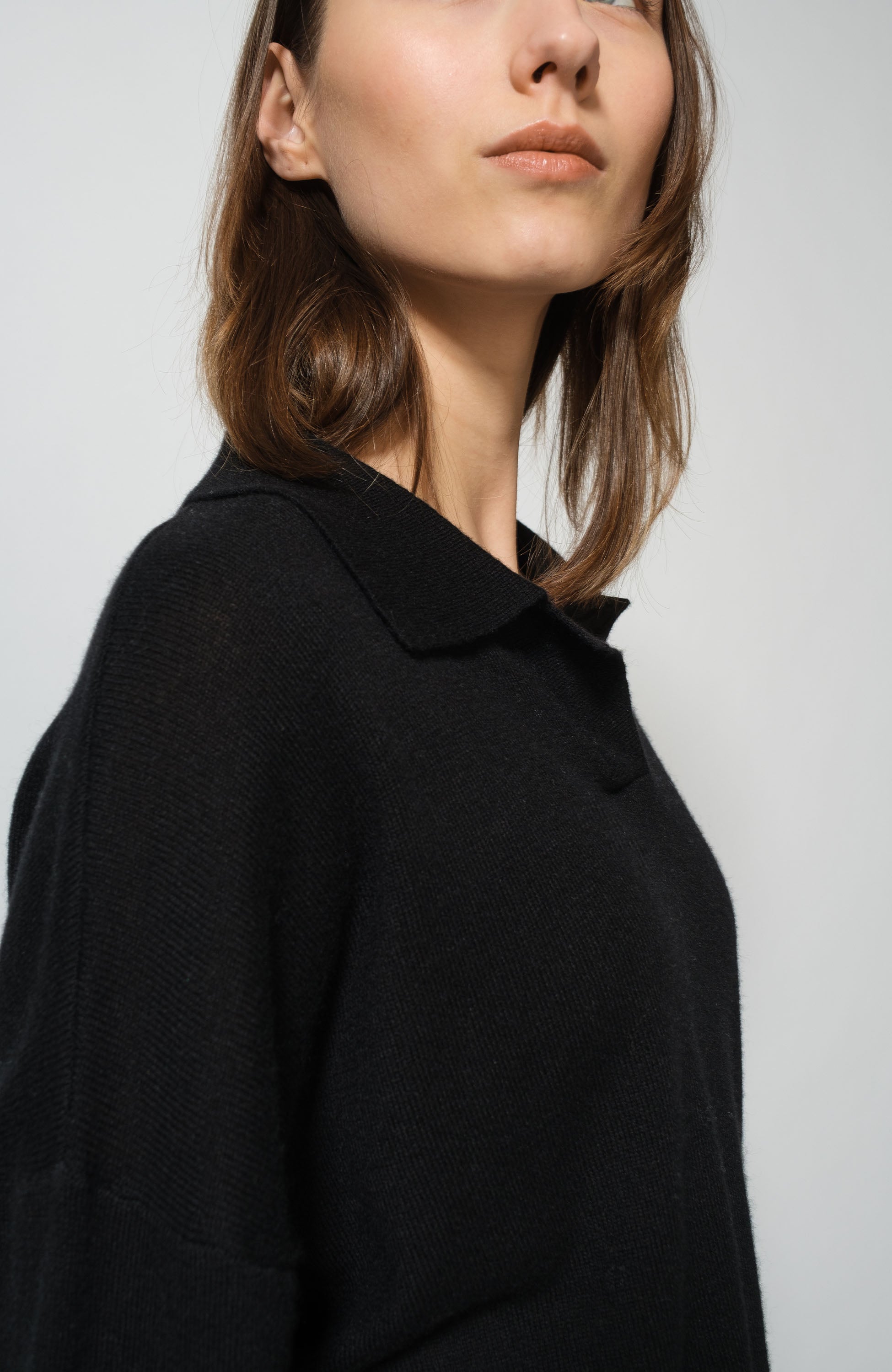 Ftc cashmere Black Polokraega kašmiirist sviiter image 4