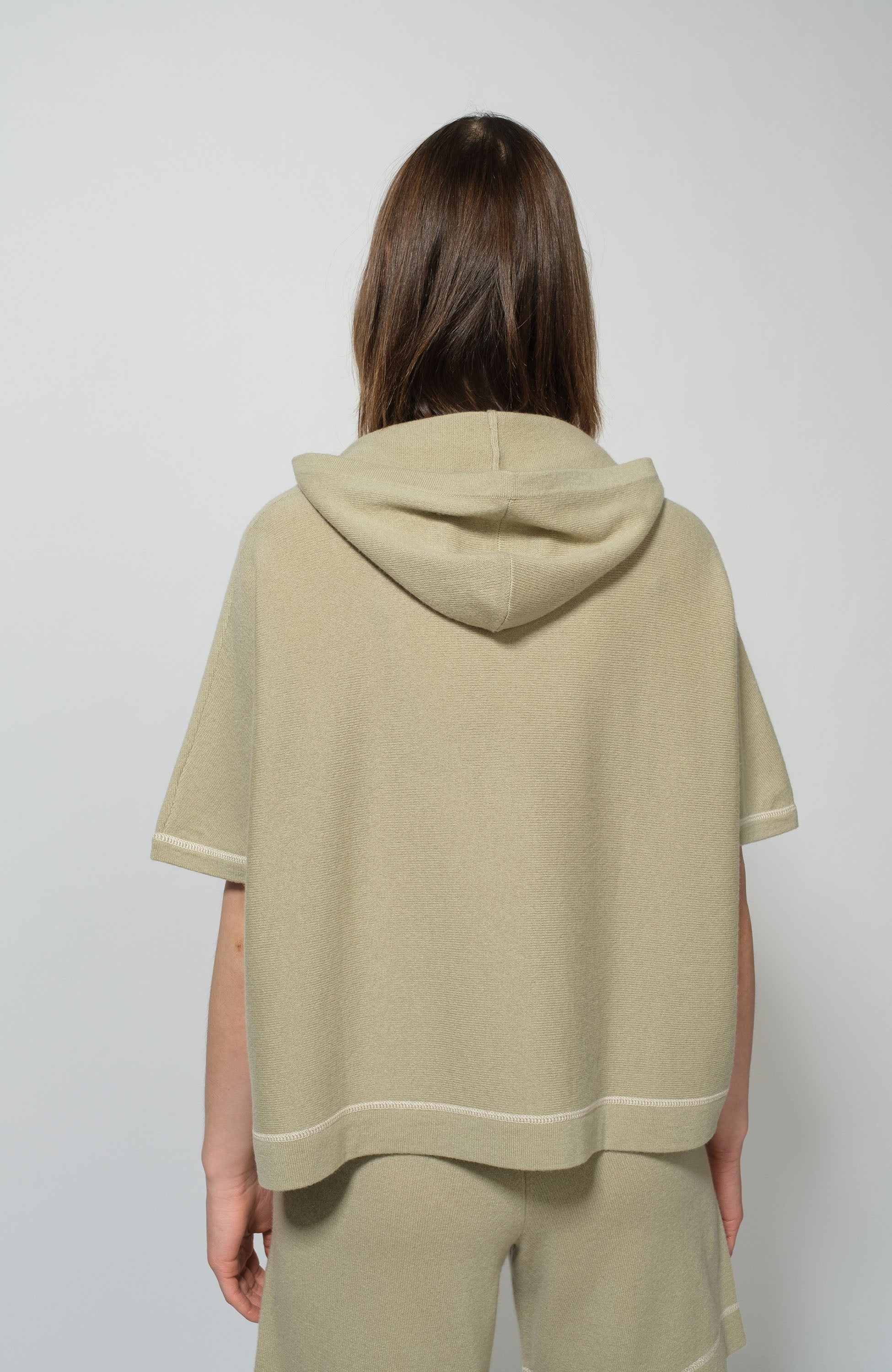 Ftc cashmere Green Kaszmirowa bluza z krótkim rękawem image 3
