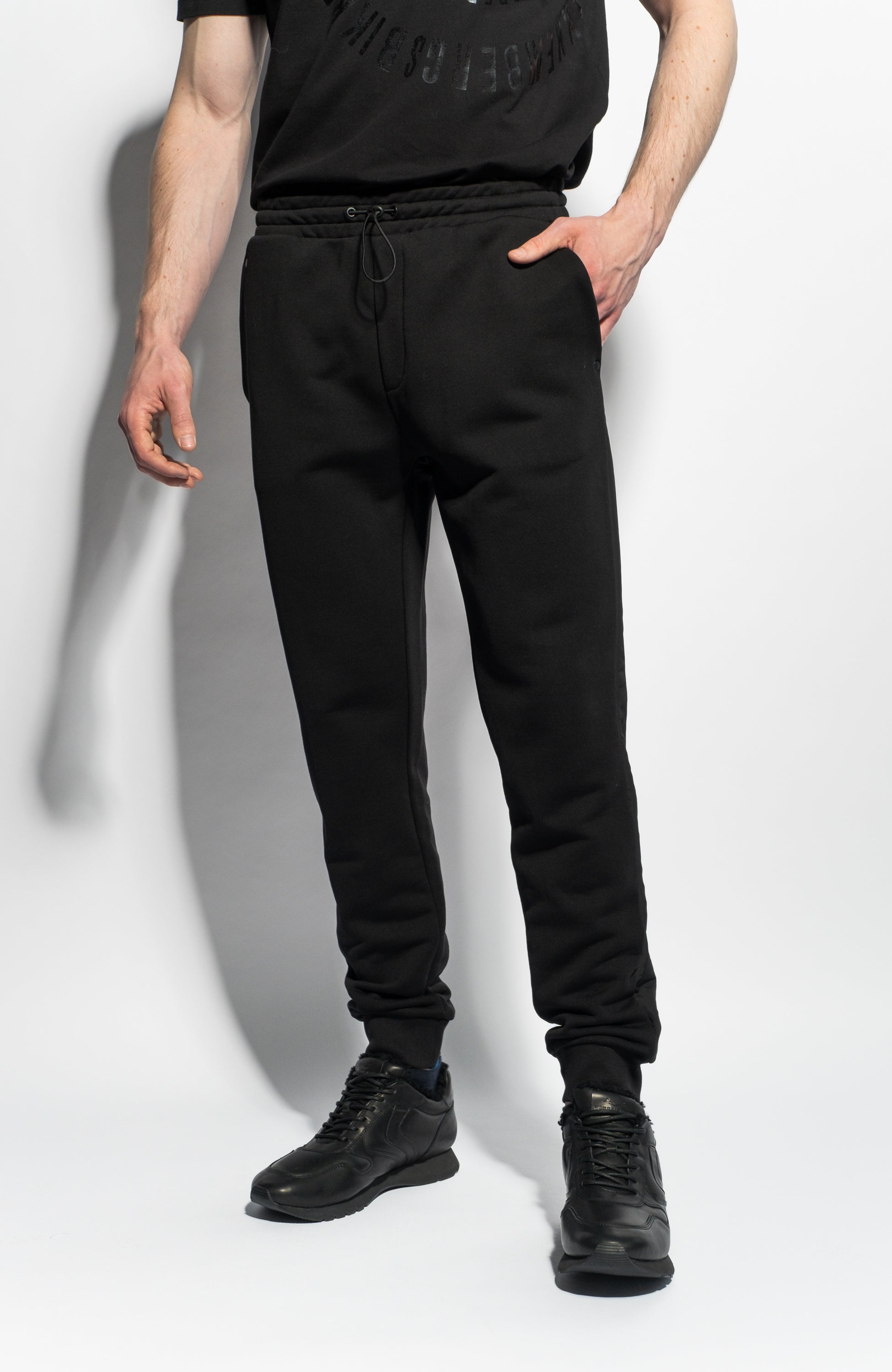 Drawstring fleece joggers