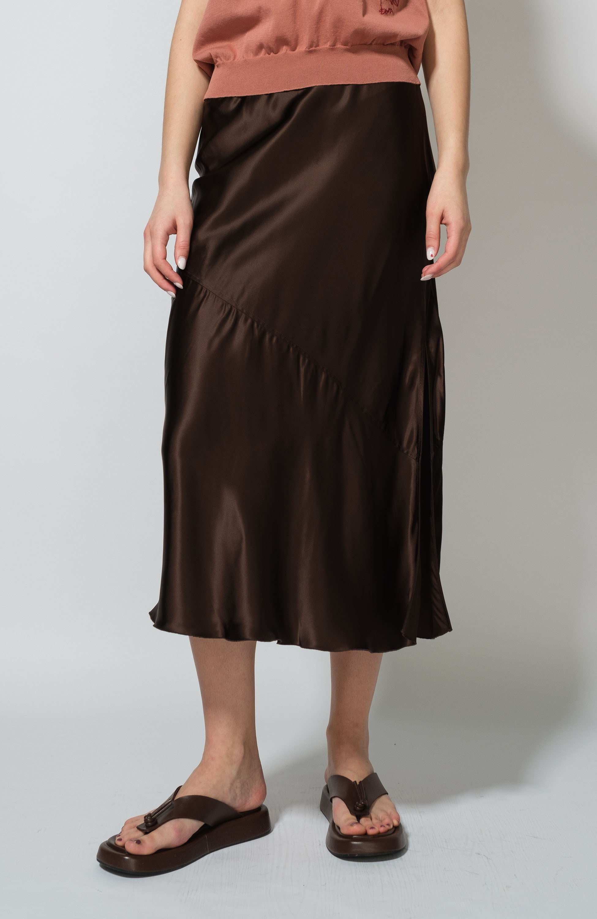 Satin midi skirt ERIKA CAVALLINI for women