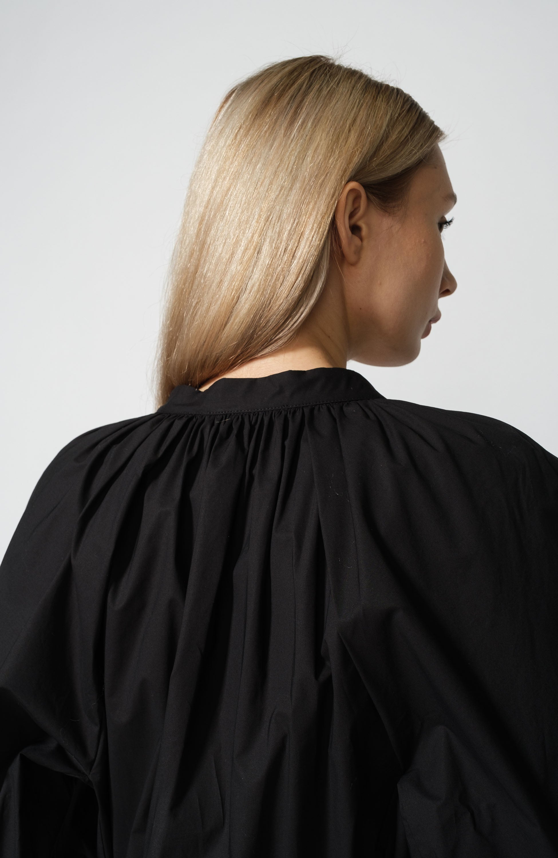 Erika cavallini Black Dart fold midi dress image 6