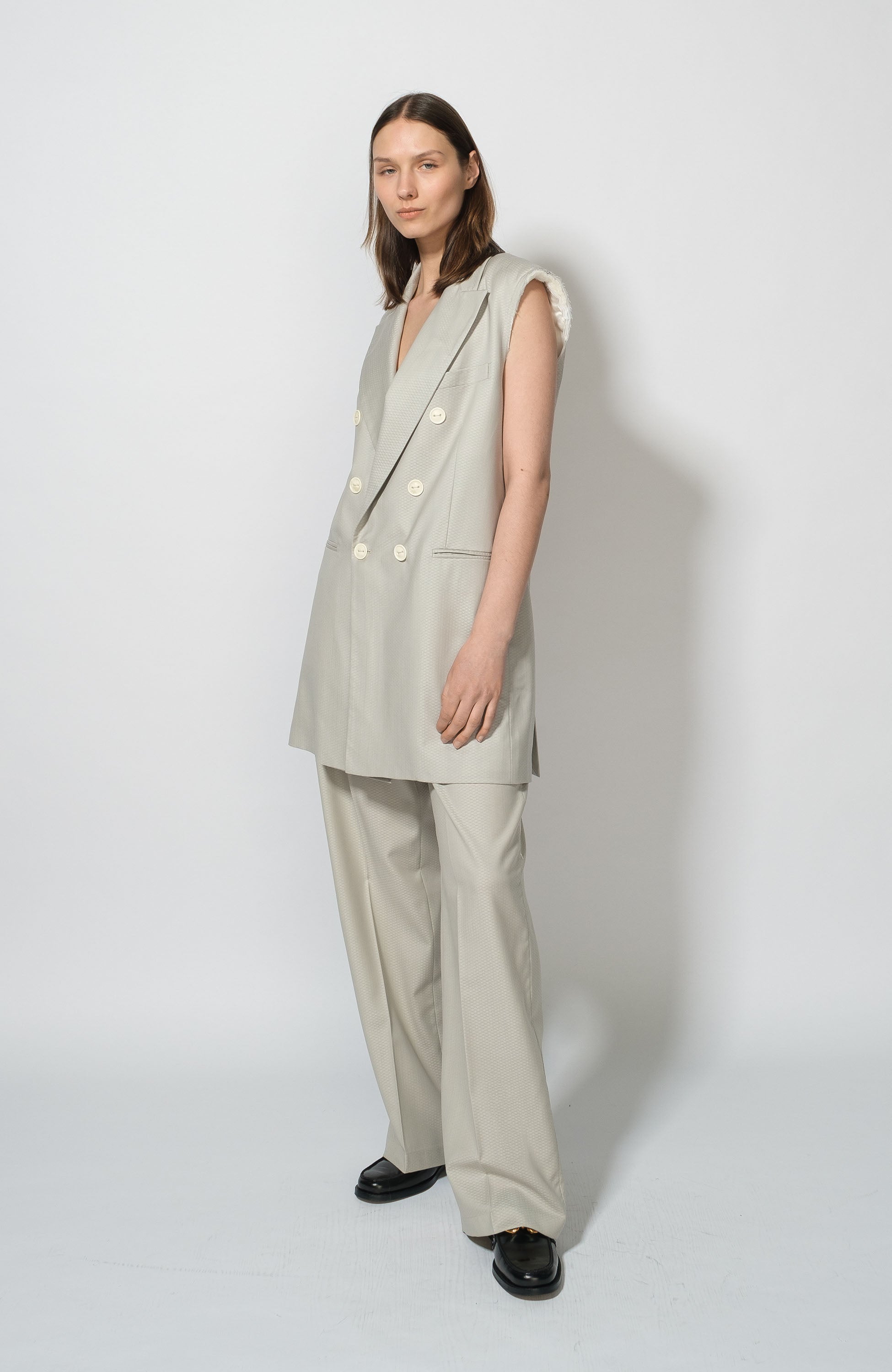 Double-sided long waistcoat