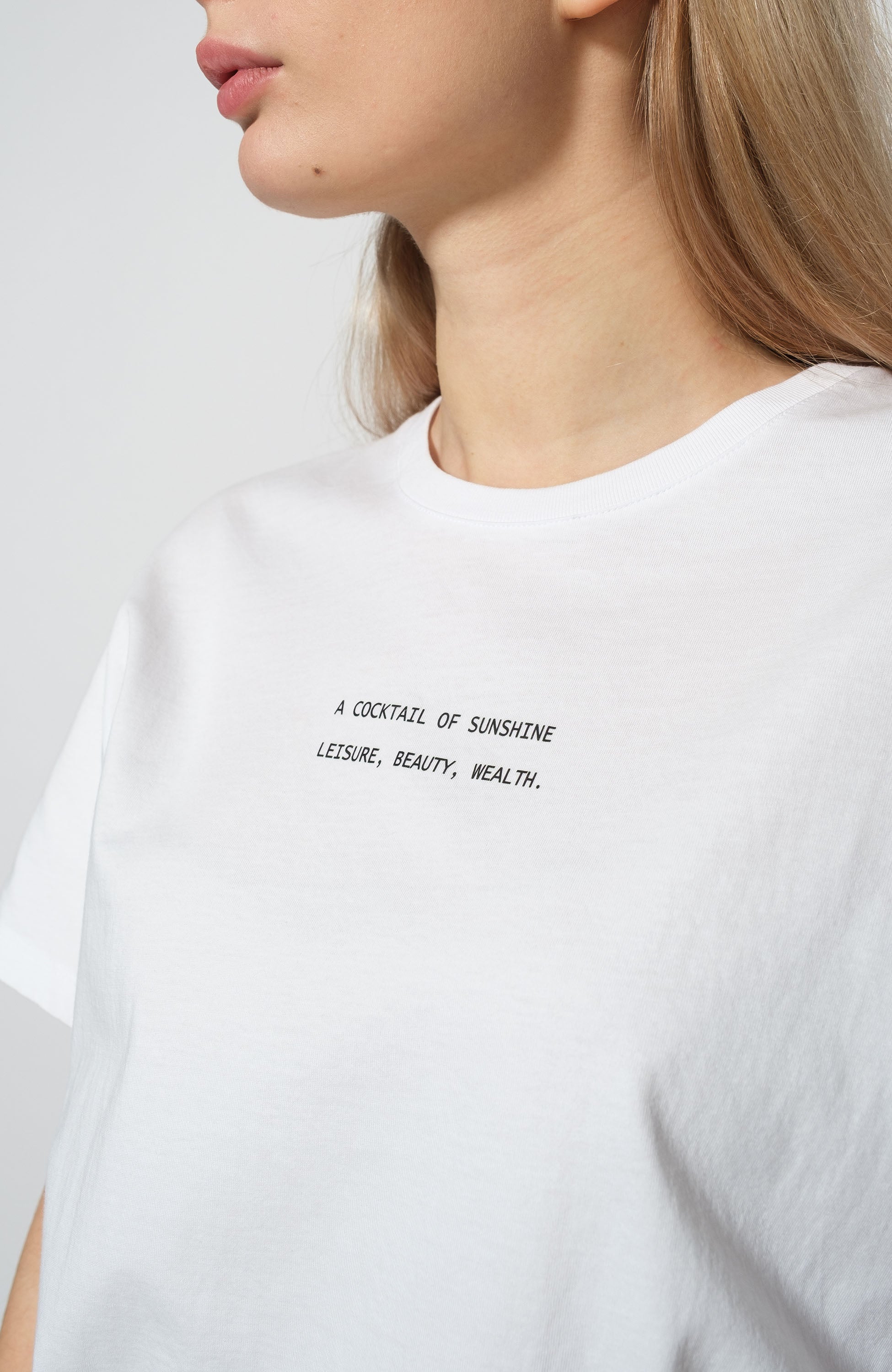 Erika cavallini White Text-printed cotton t-shirt image 2