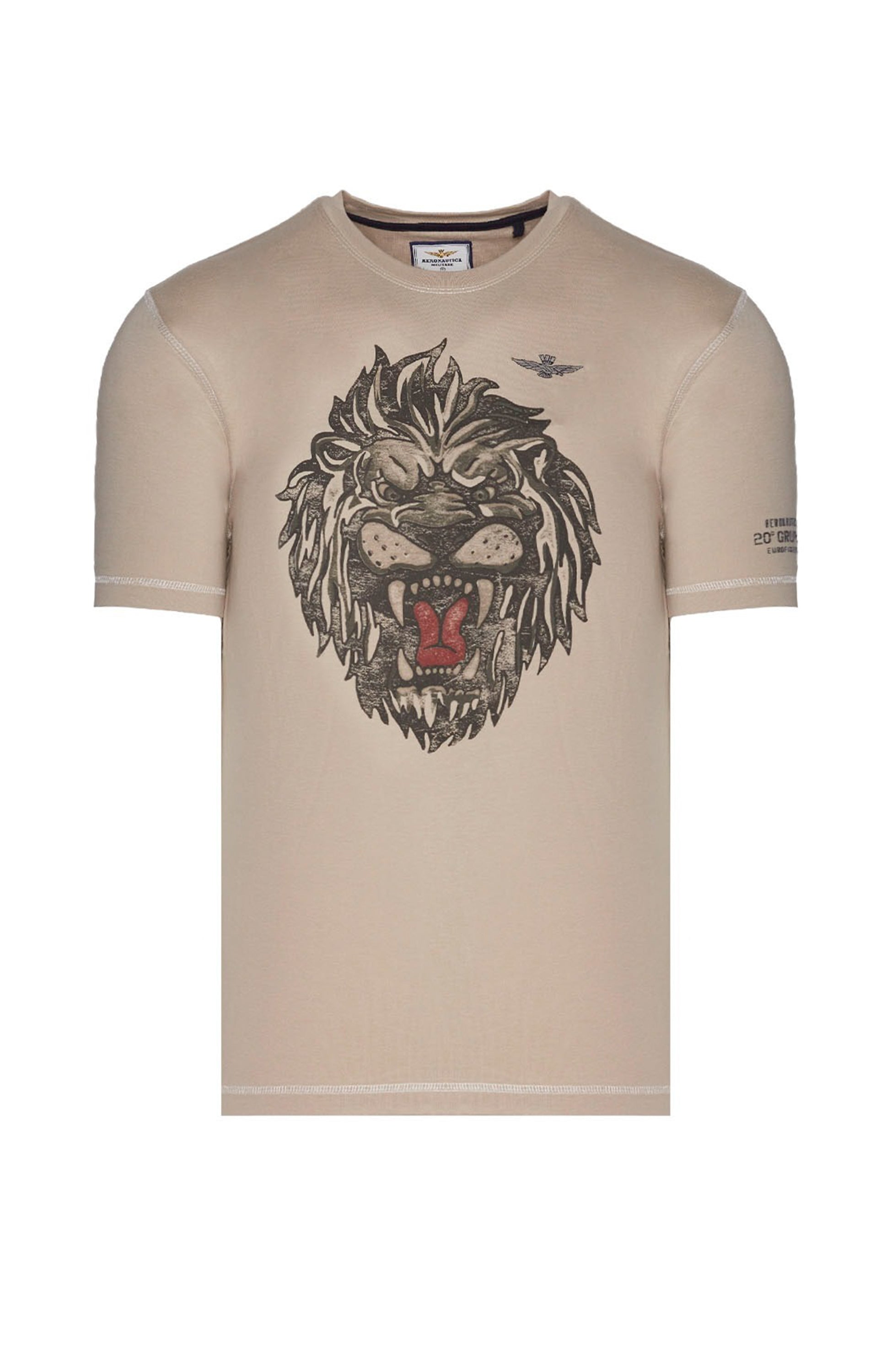 Lion-print cotton t-shirt