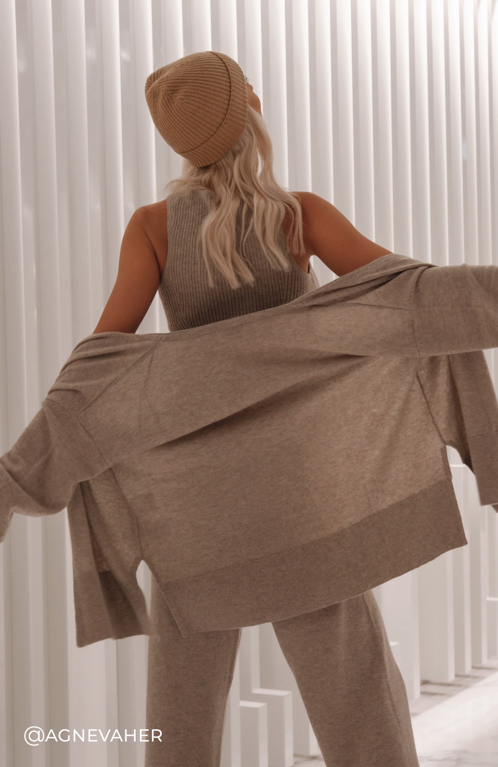 Ftc cashmere Beige Sirgete säärtega kašmiirist püksid image 7