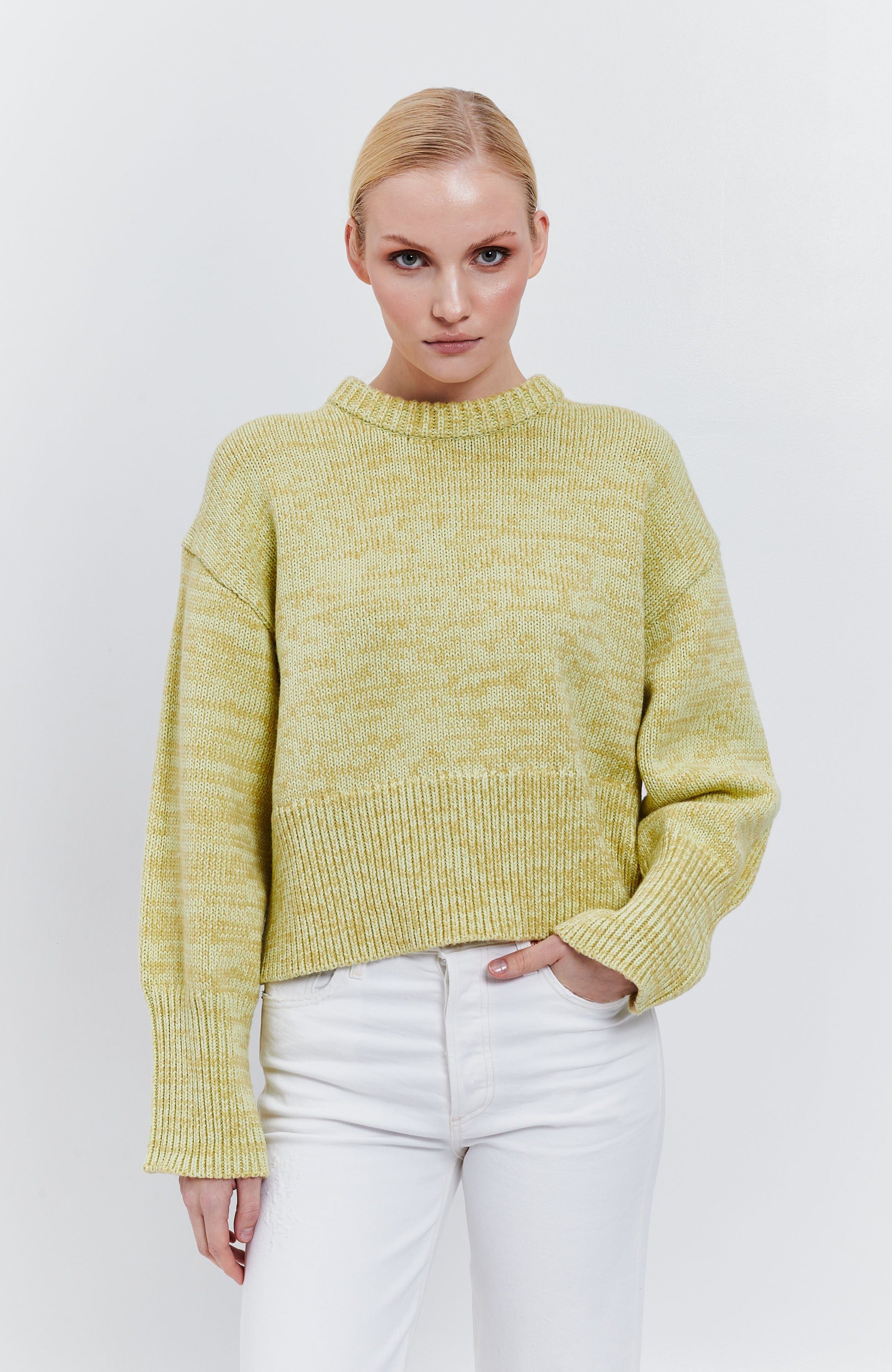 House of dagmar Yellow Mouline lõngast pullover image 1