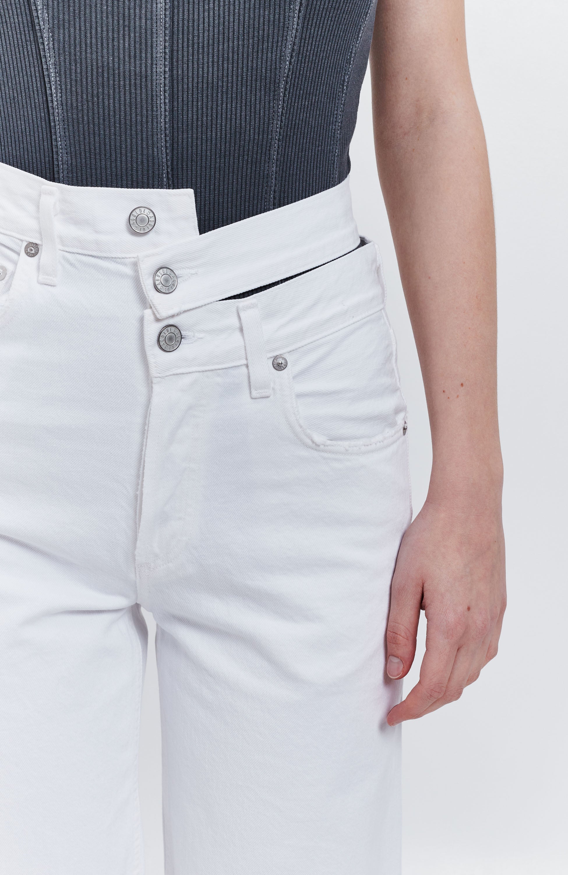 Agolde White Broken waistband jeans image 6