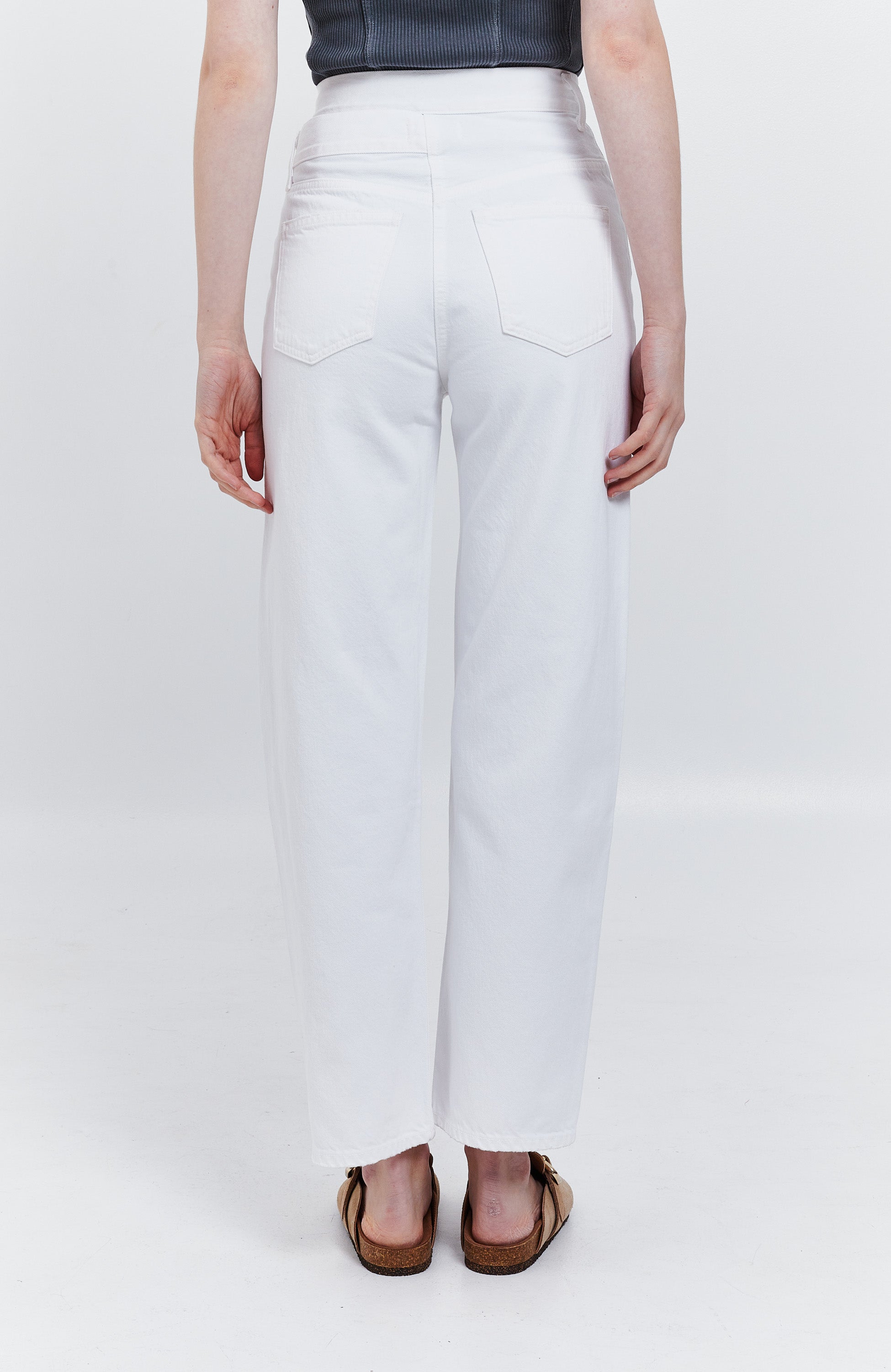 Agolde White Broken waistband jeans image 5