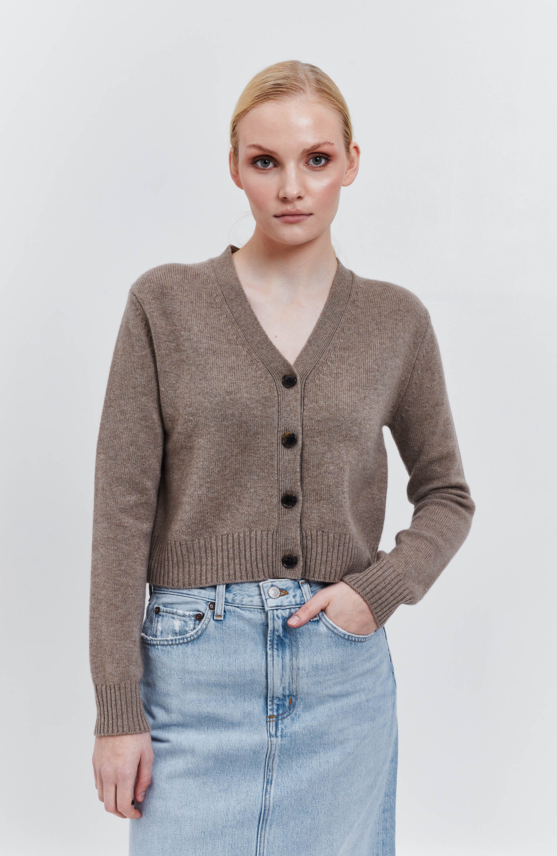 Crop cashmere cardigan MARION