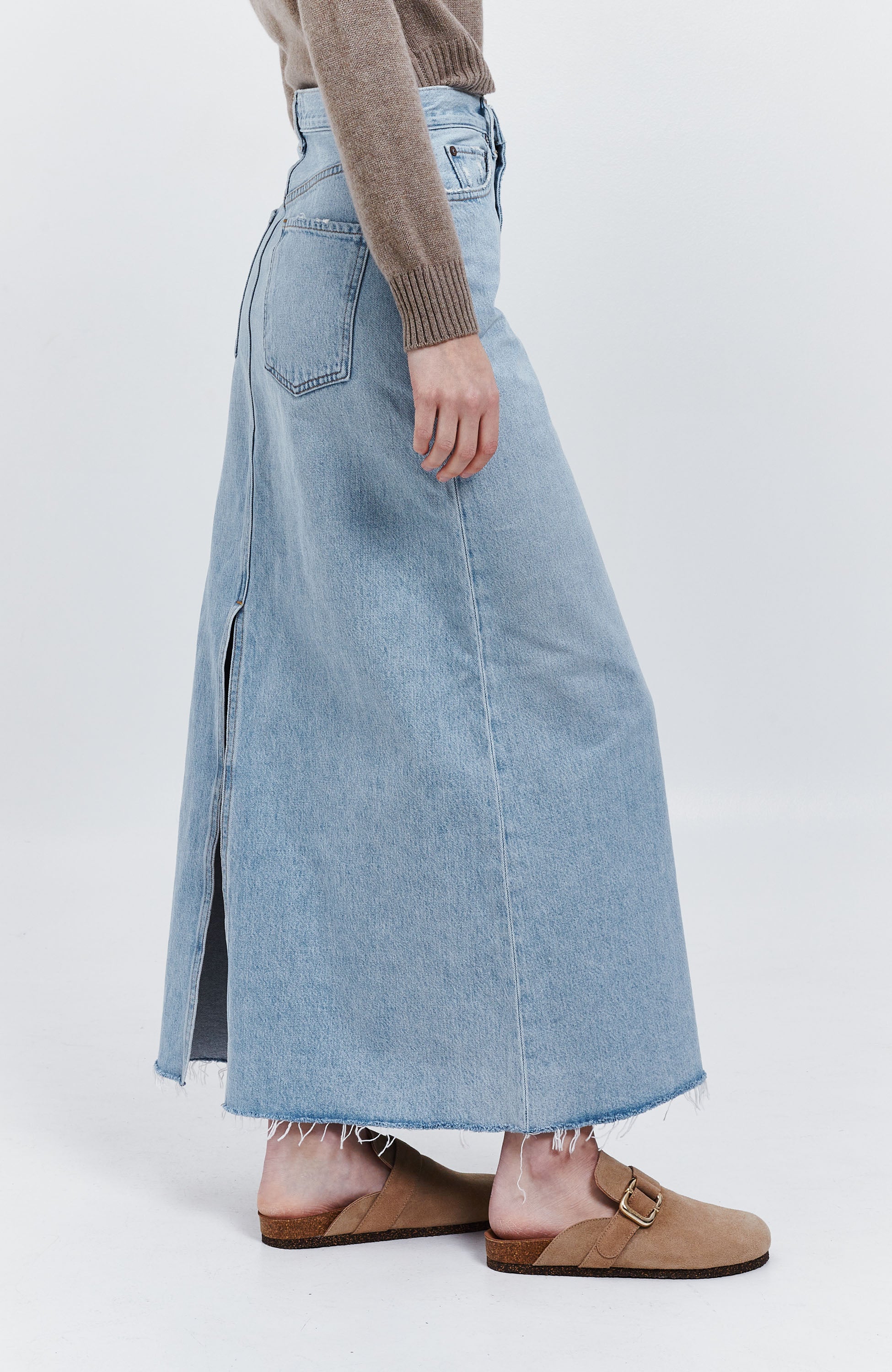 Agolde Blue Denim maxi skirt hilla image 5