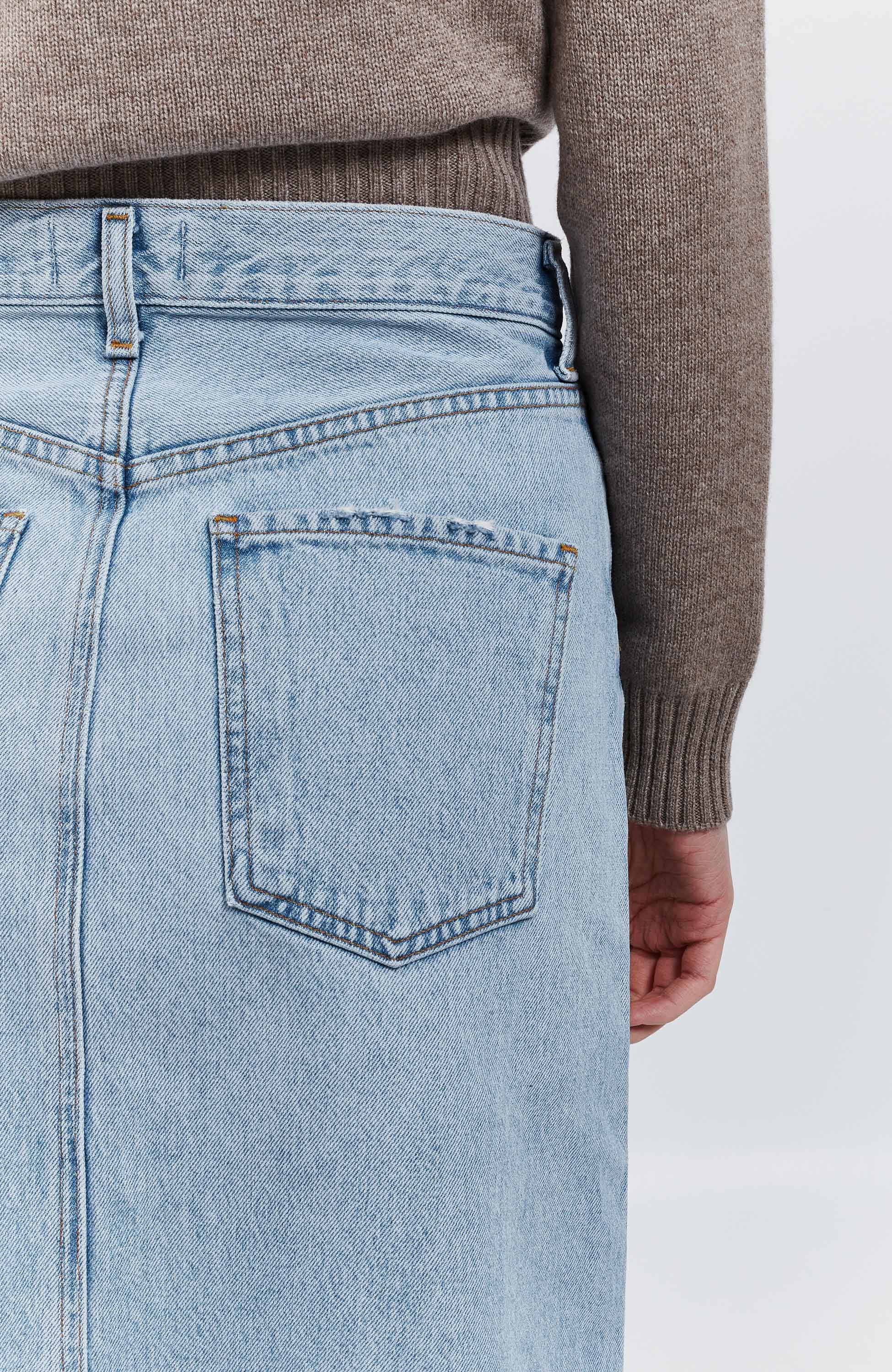 Agolde Blue Denim maxi skirt hilla image 7