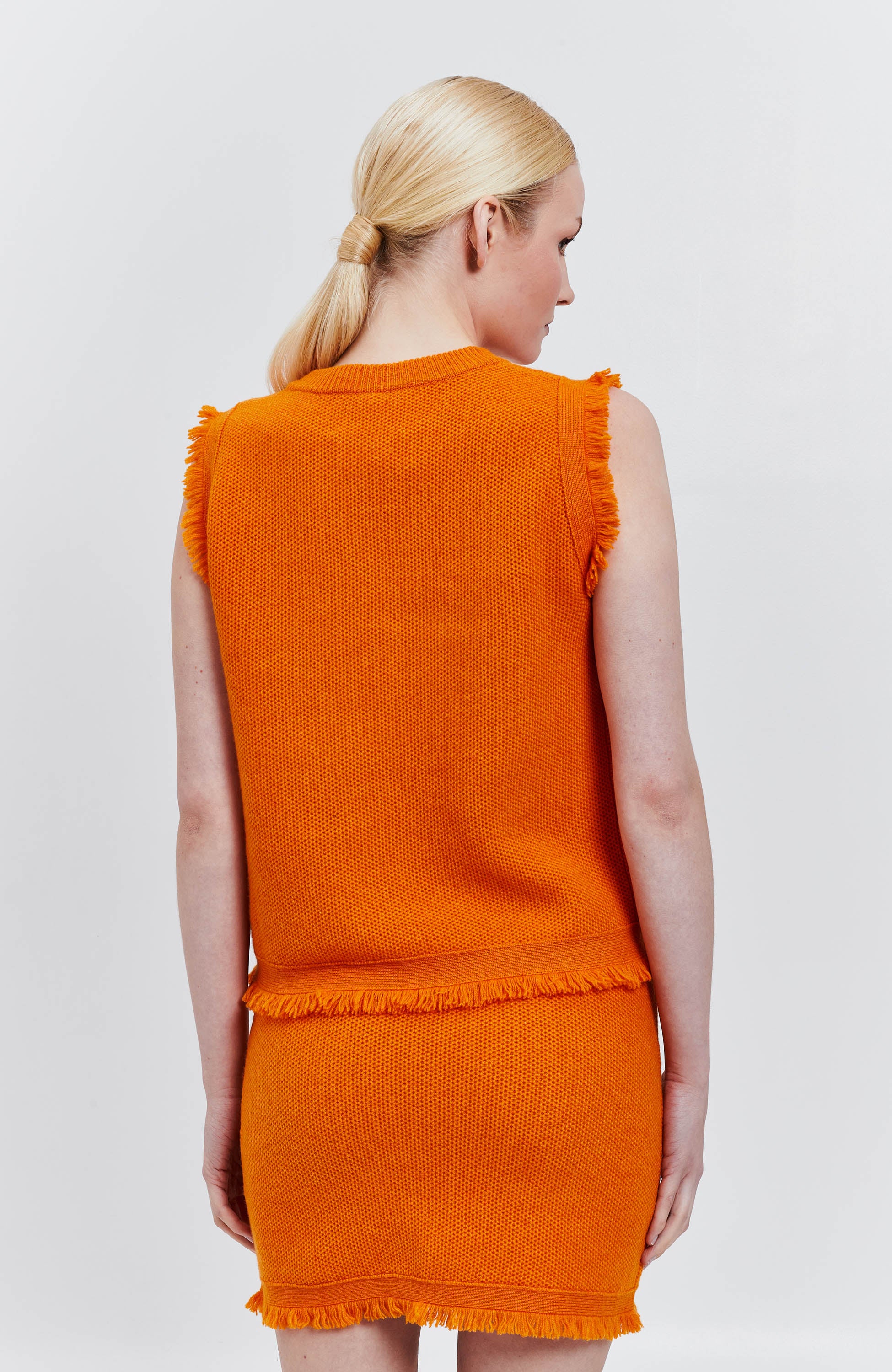 Lisa yang Orange Fringed vest top mathilde image 3