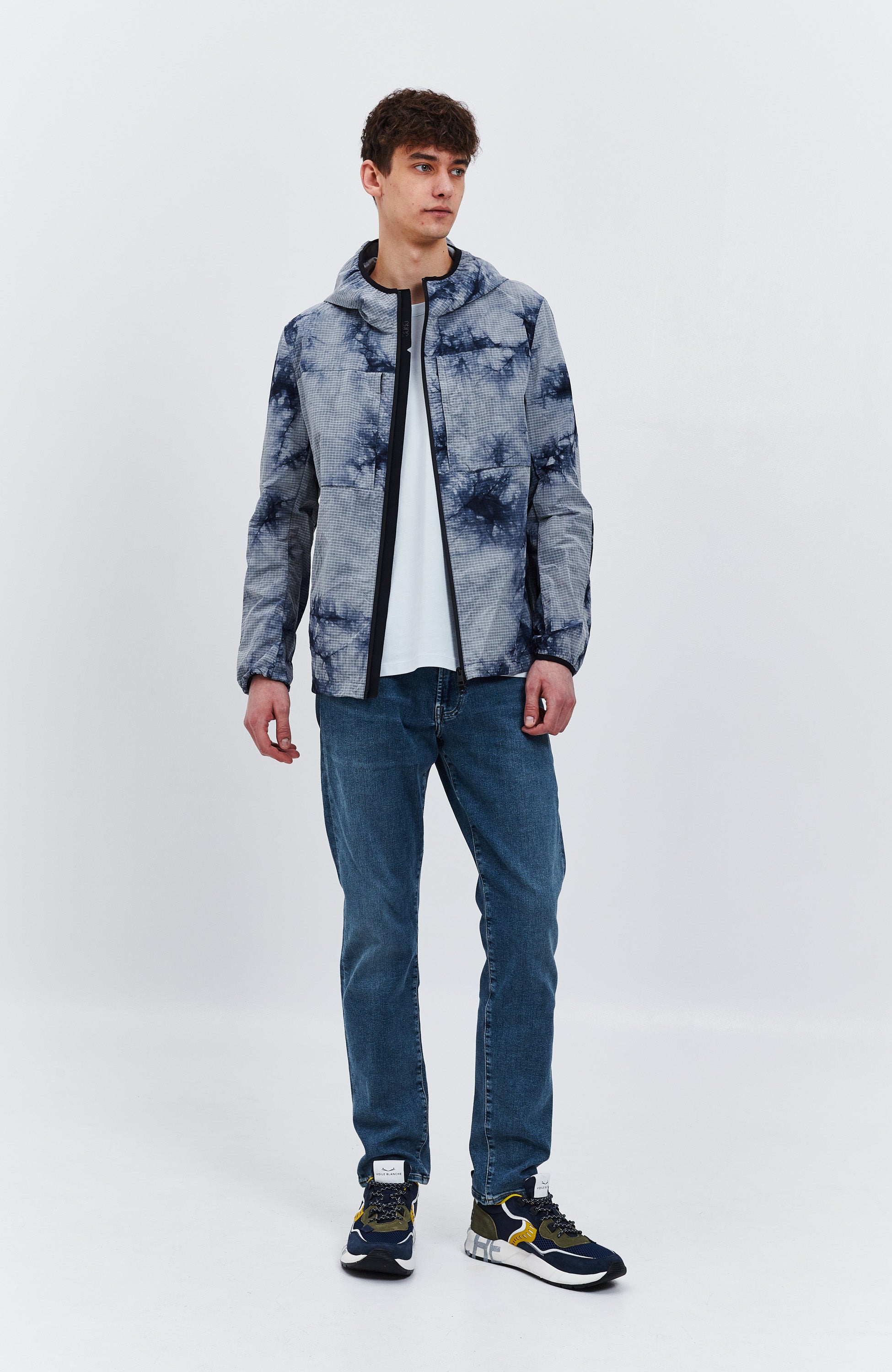 Tie-dye effect windbreaker jacket KOLBI