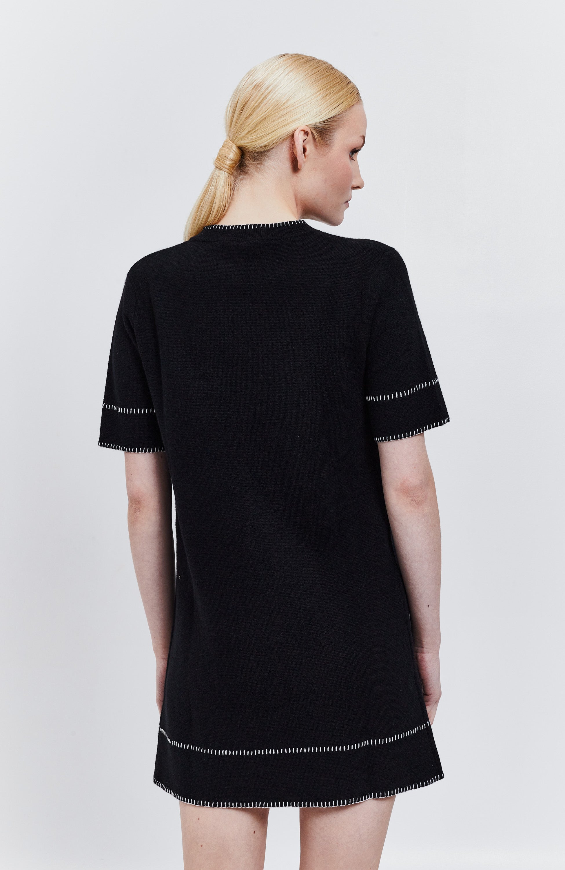 Lisa yang Black Decorative stich dress sigrid image 3