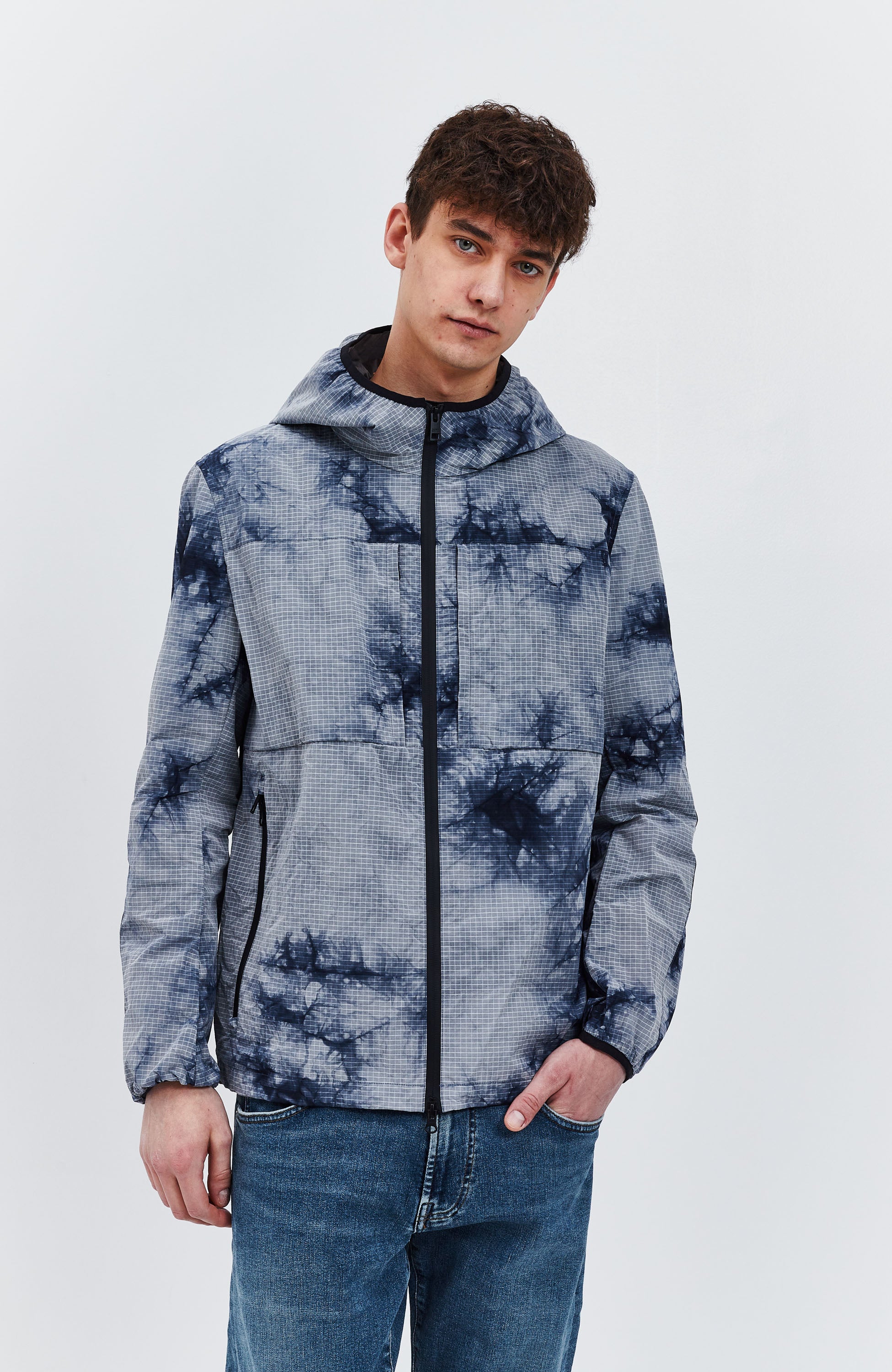 Tie-dye effect windbreaker jacket KOLBI