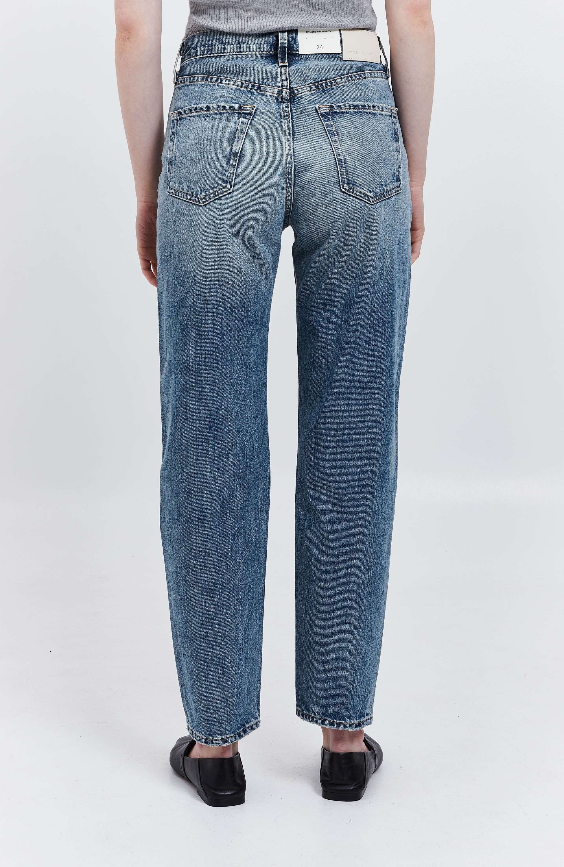 Citizens of humanity Blue Tapered baggy jeans low slung image 4