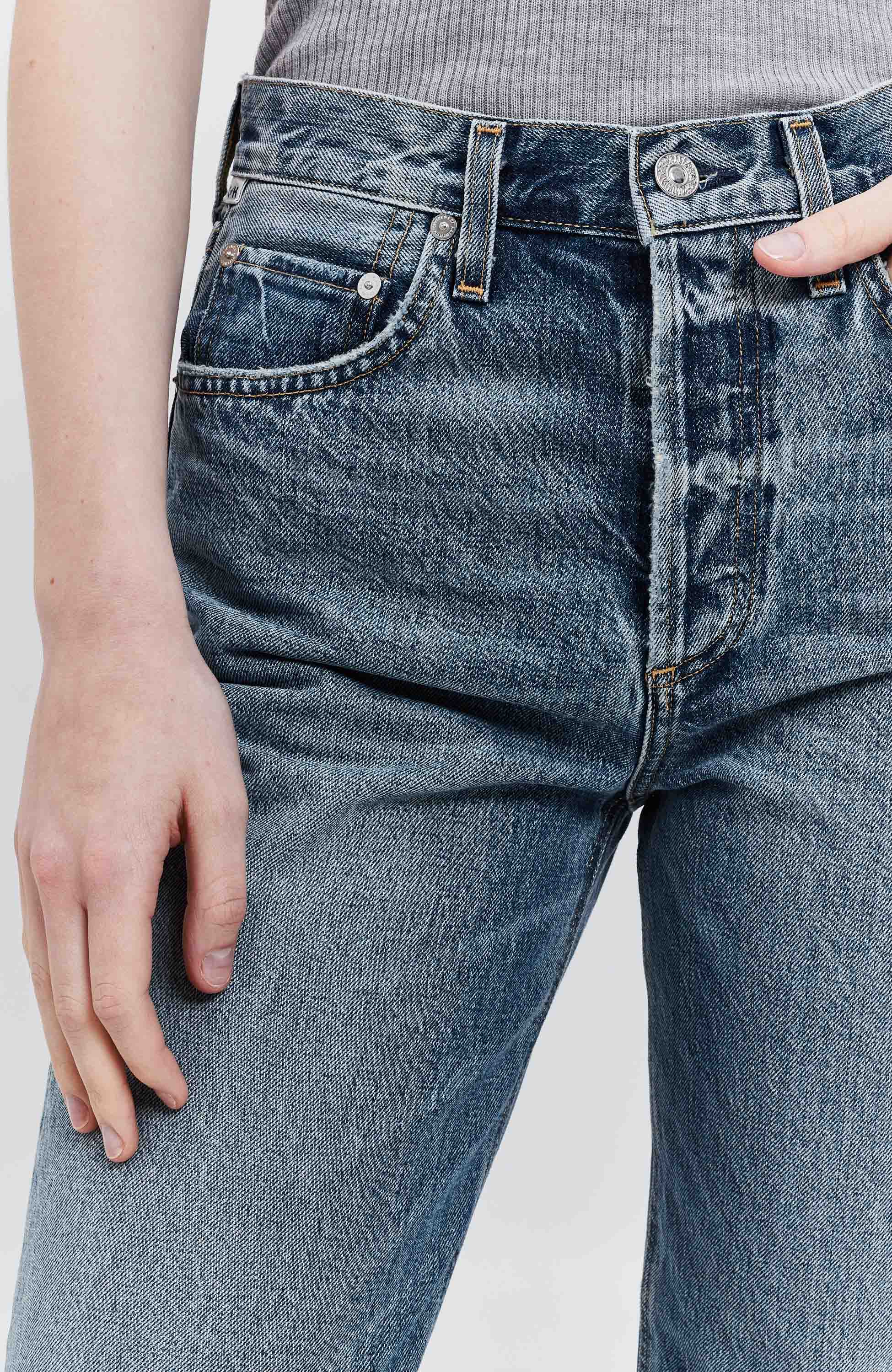 Citizens of humanity Blue Tapered baggy jeans low slung image 5