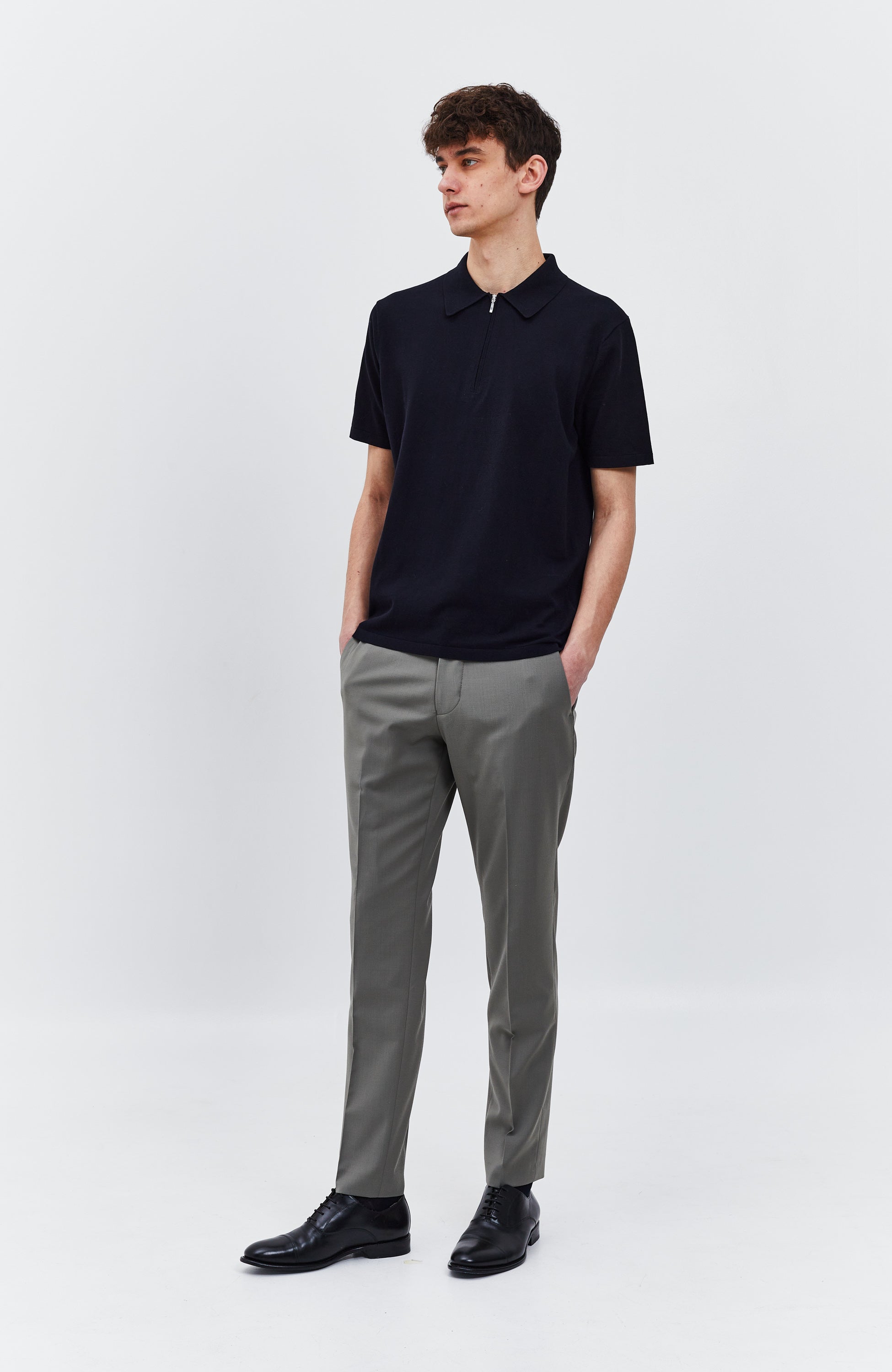 Tiger of sweden Navy Half-zip polo shirt orbit ss image 5