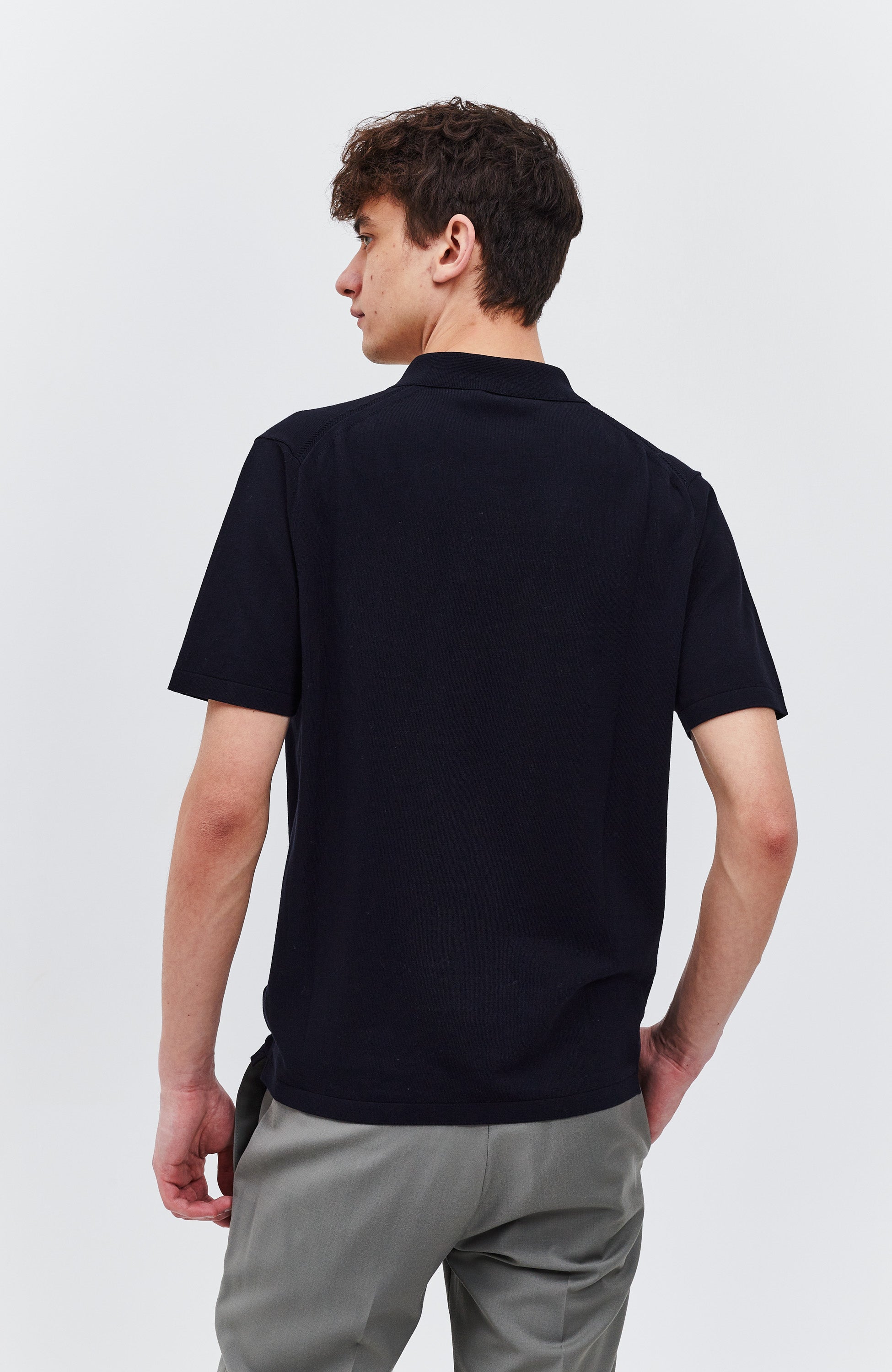 Tiger of sweden Navy Half-zip polo shirt orbit ss image 4